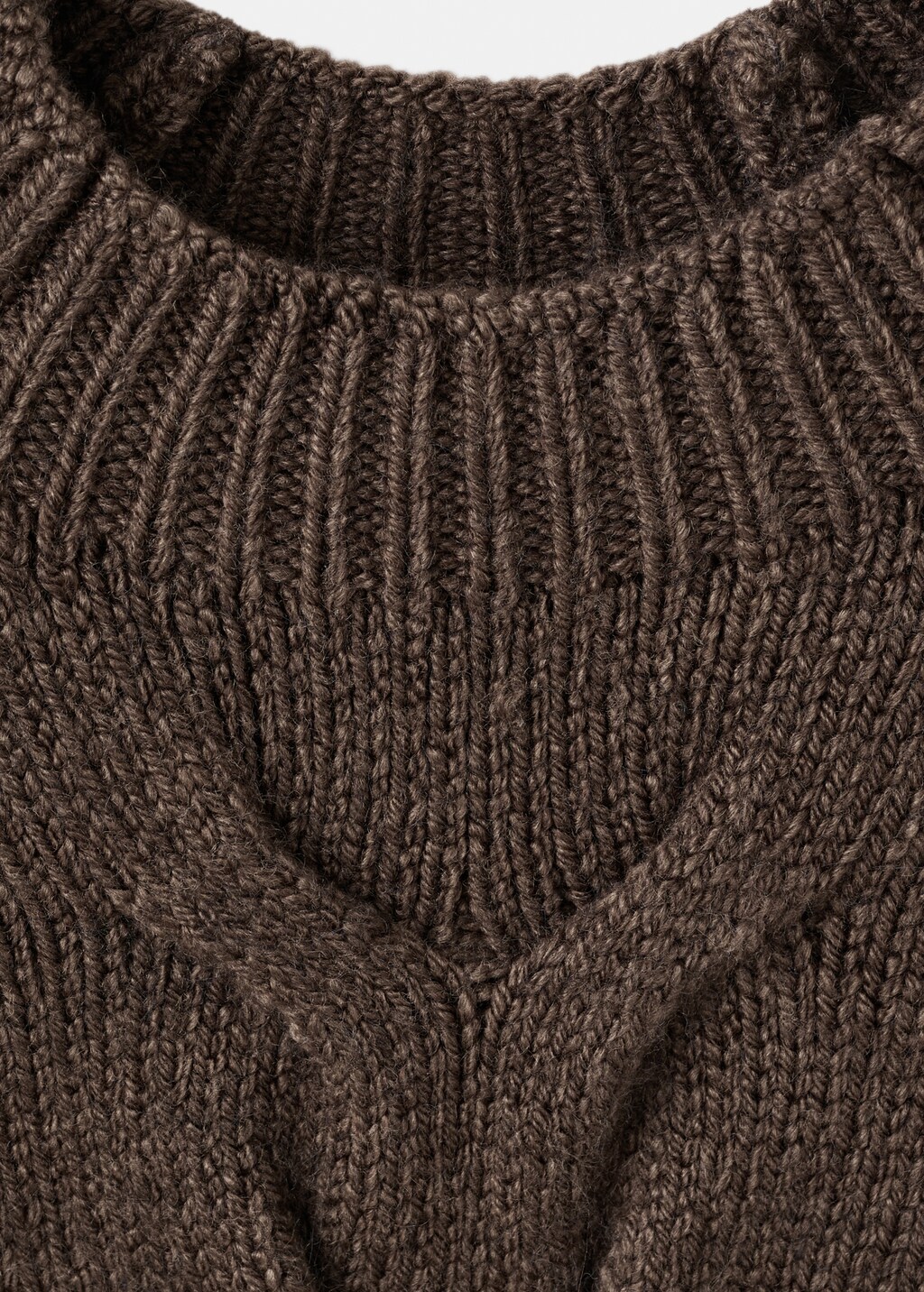 Mango Braided sweater with perkins neck