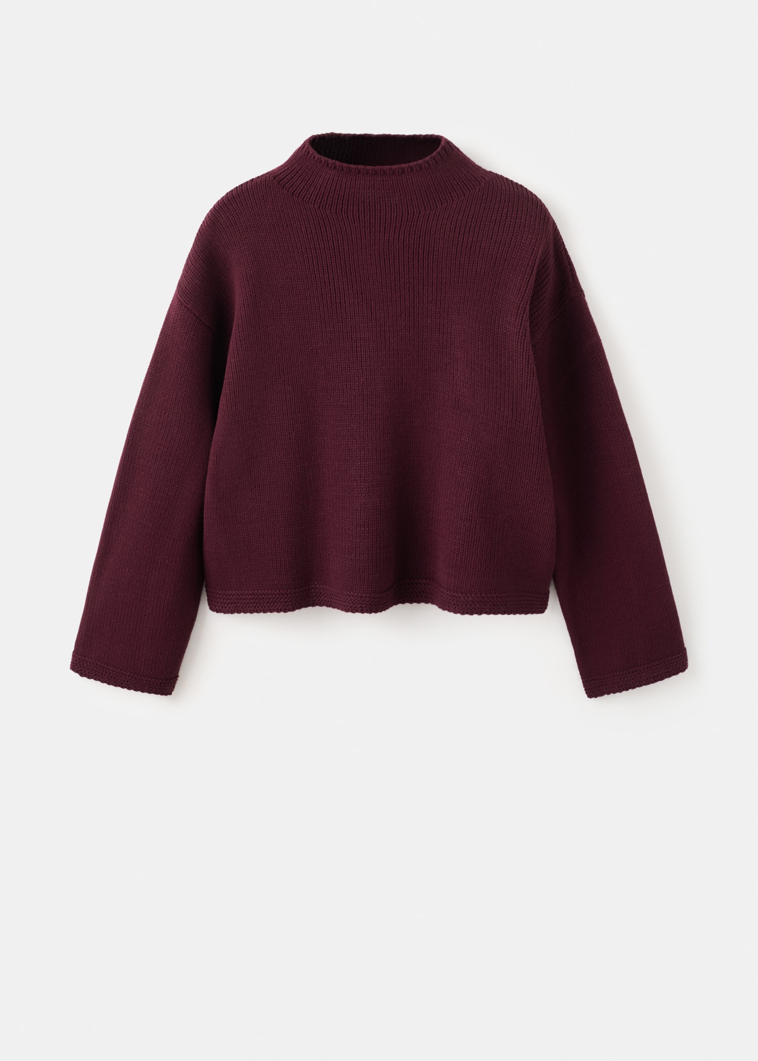 Knitted sweater with perkins neck - Article without model