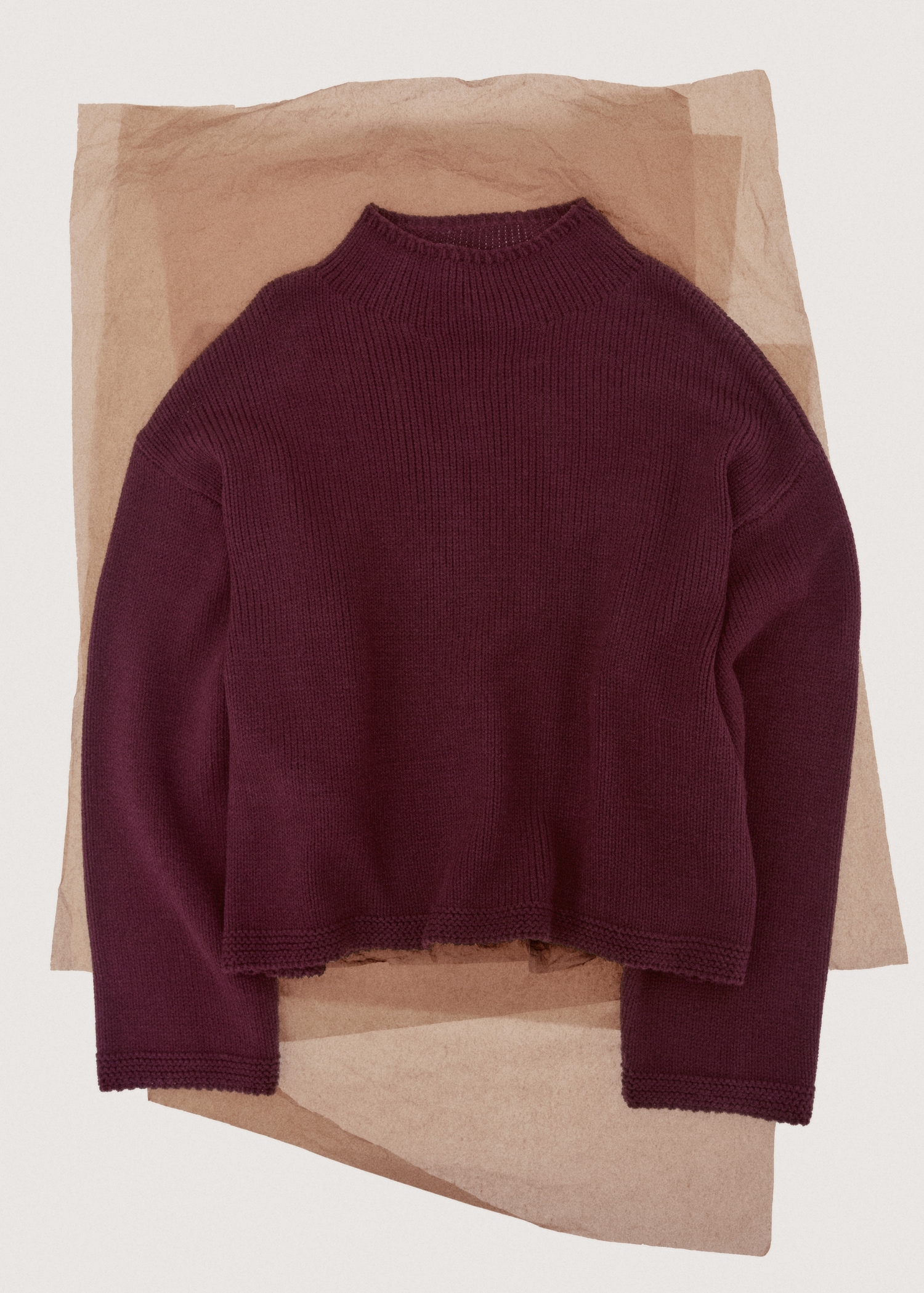 Knitted sweater with perkins neck - Details of the article 7