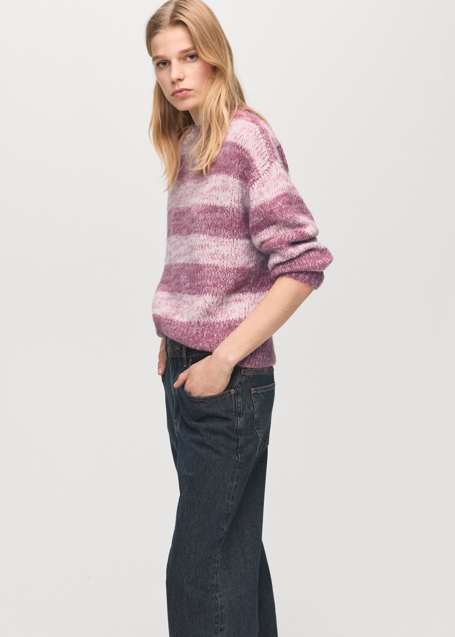 Oversized striped sweater - Medium plane