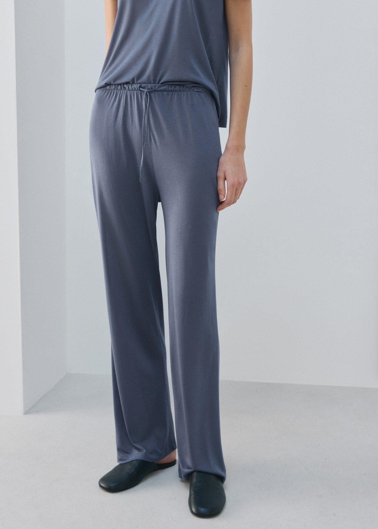 Micro-modal pyjama trousers - Medium plane