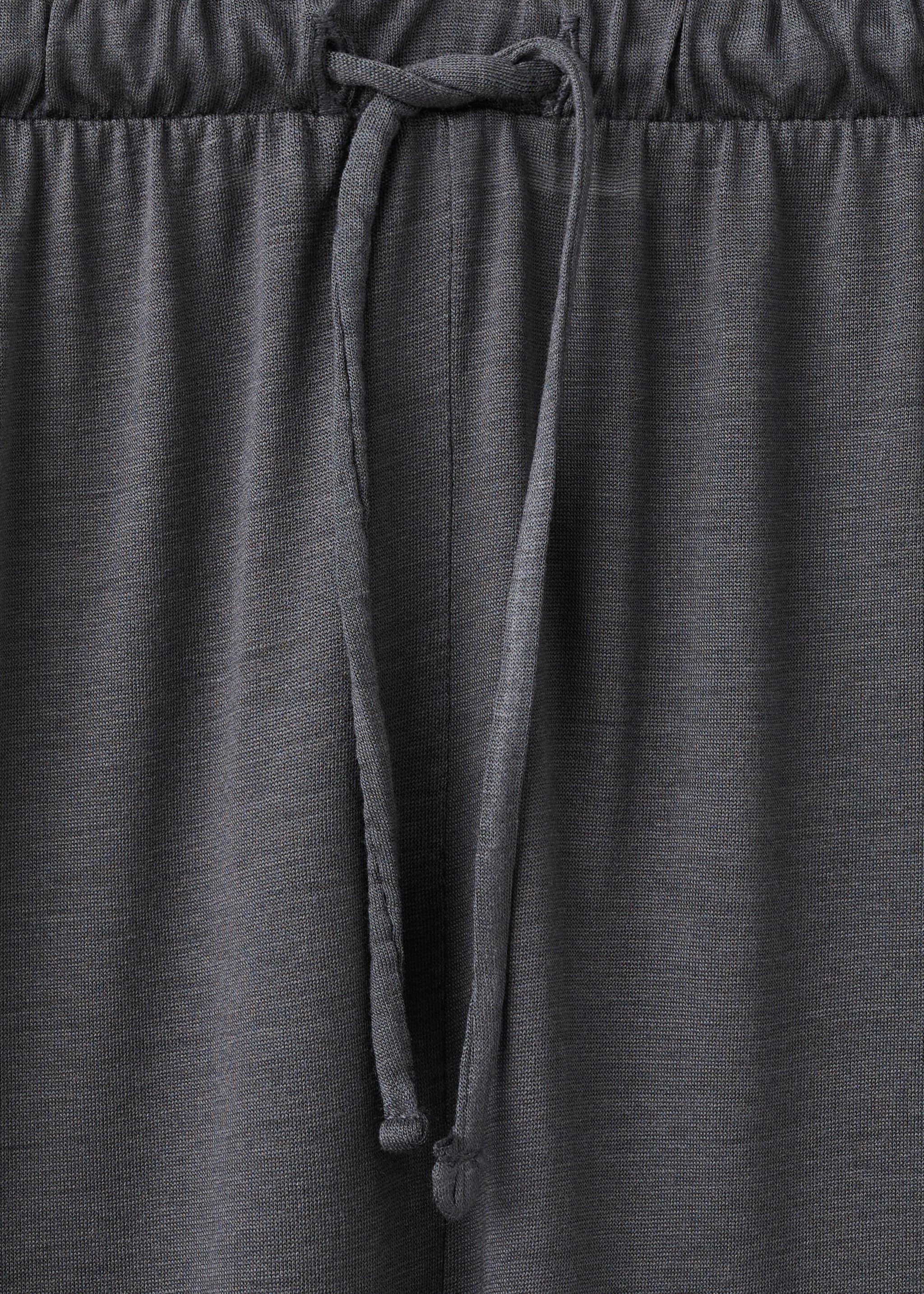 Micro-modal pyjama trousers - Details of the article 8, Charcoal. Ref: 27011320-00.