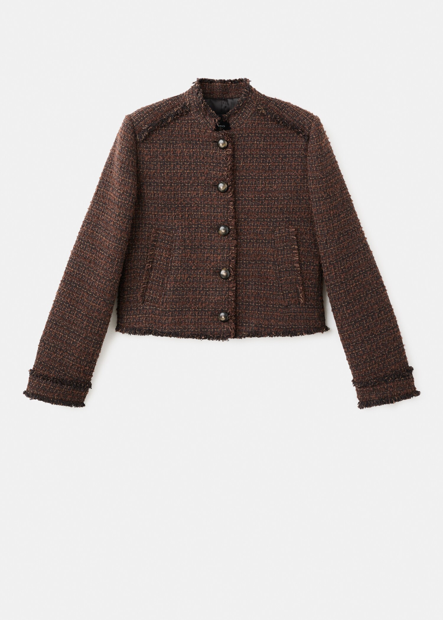 Tweed jacket with frayed ends - Article without model