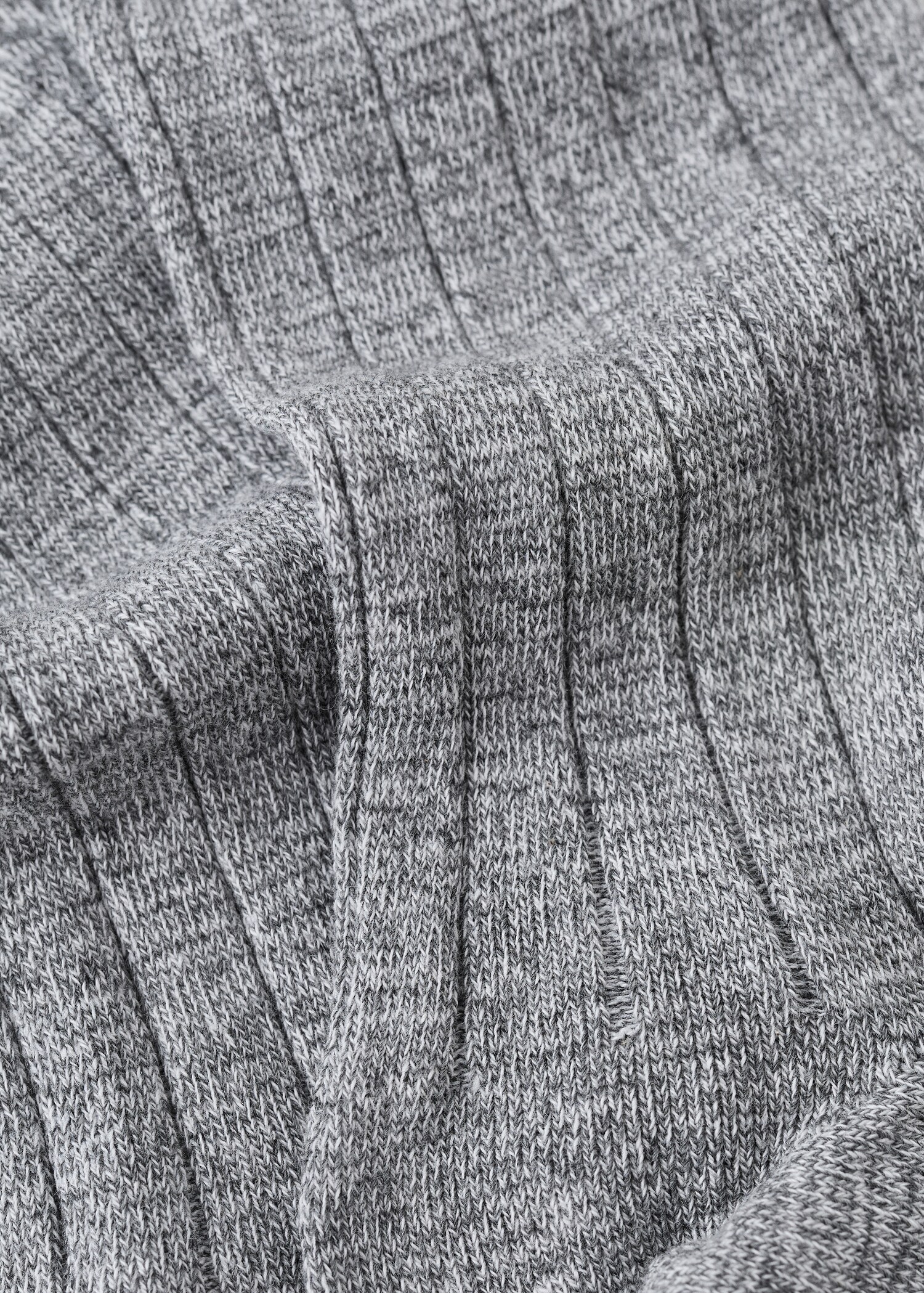 Chaussettes coton maille côtelée - Détail de l'article 0