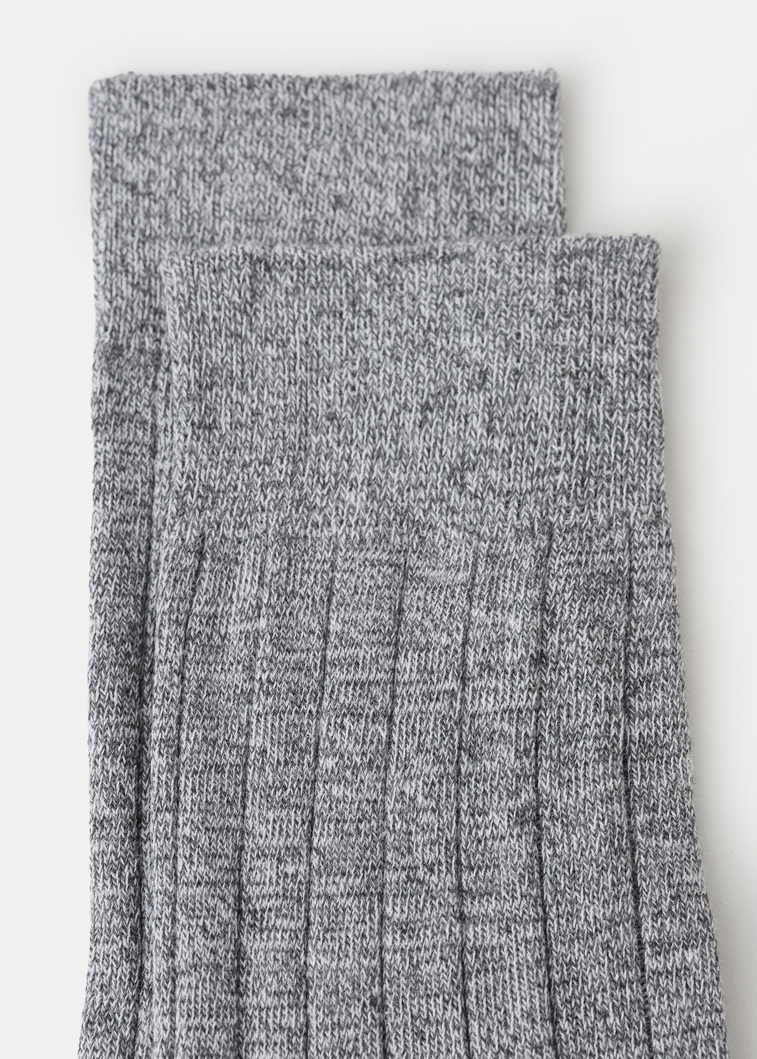 Chaussettes coton maille côtelée - Verso de l’article