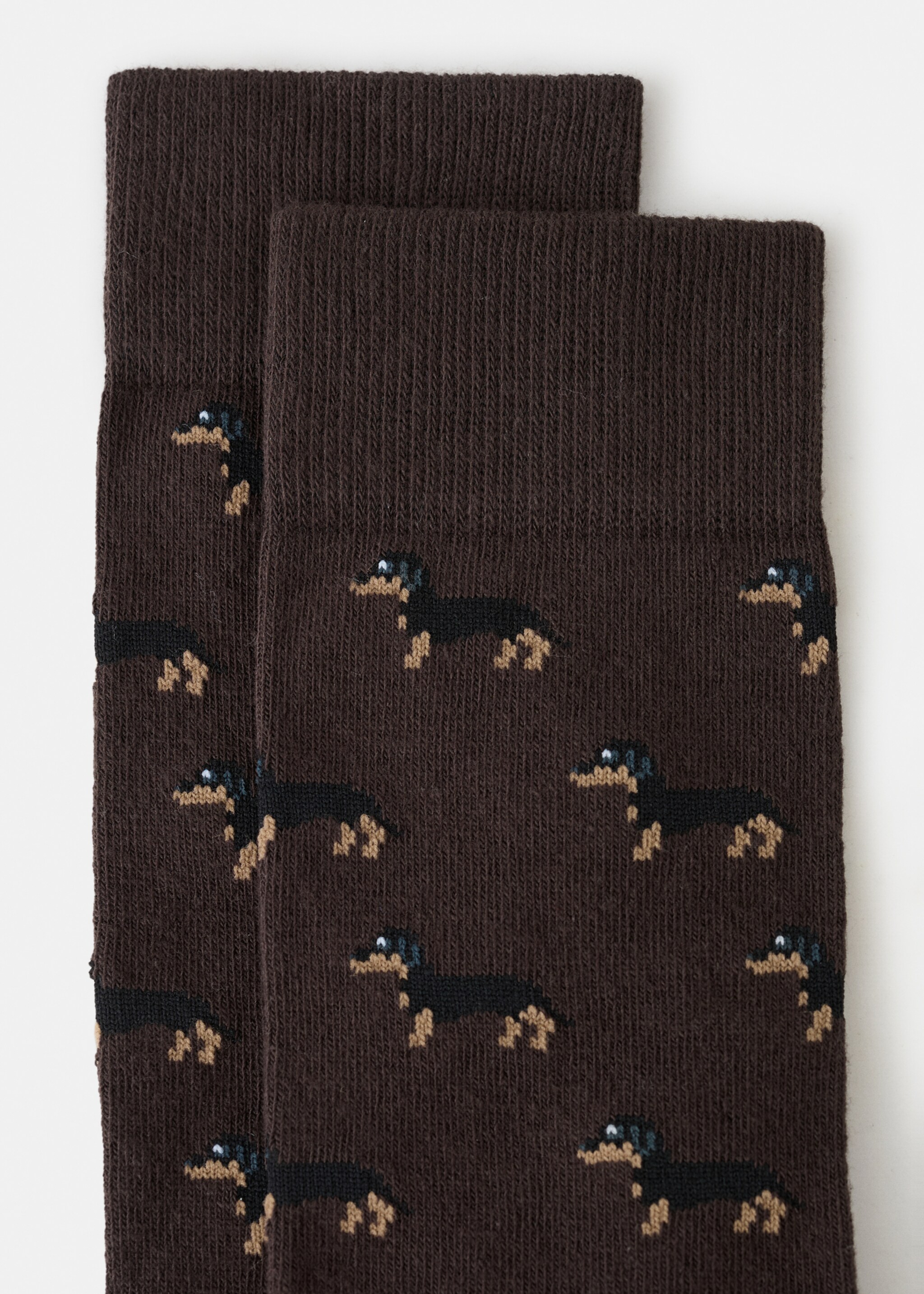 Chaussettes dog - Verso de l’article, Marron. Ref: 27011332-00.