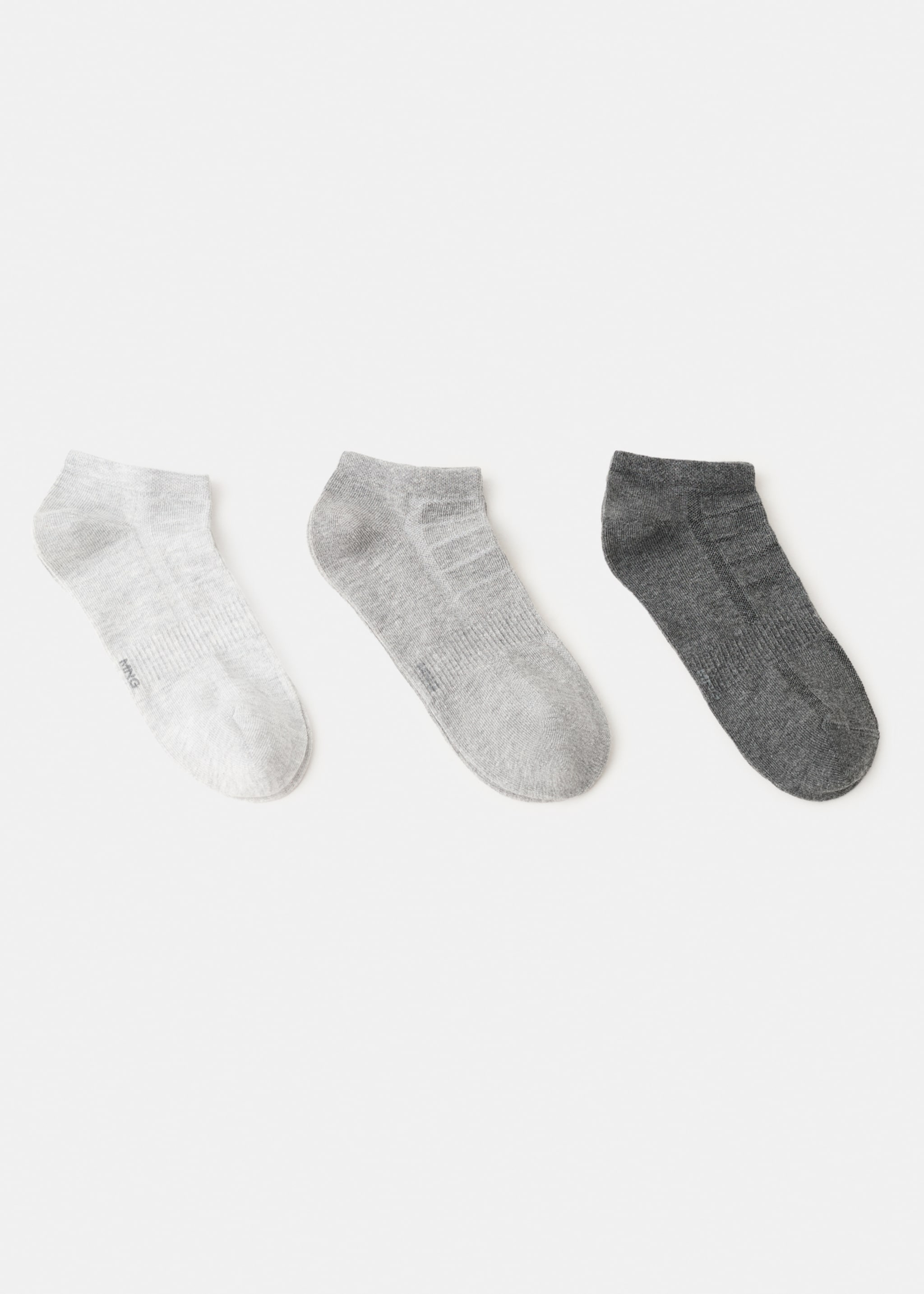 Pack of 3 cotton socks - Article without model, Grey. Ref: 27011333-00.