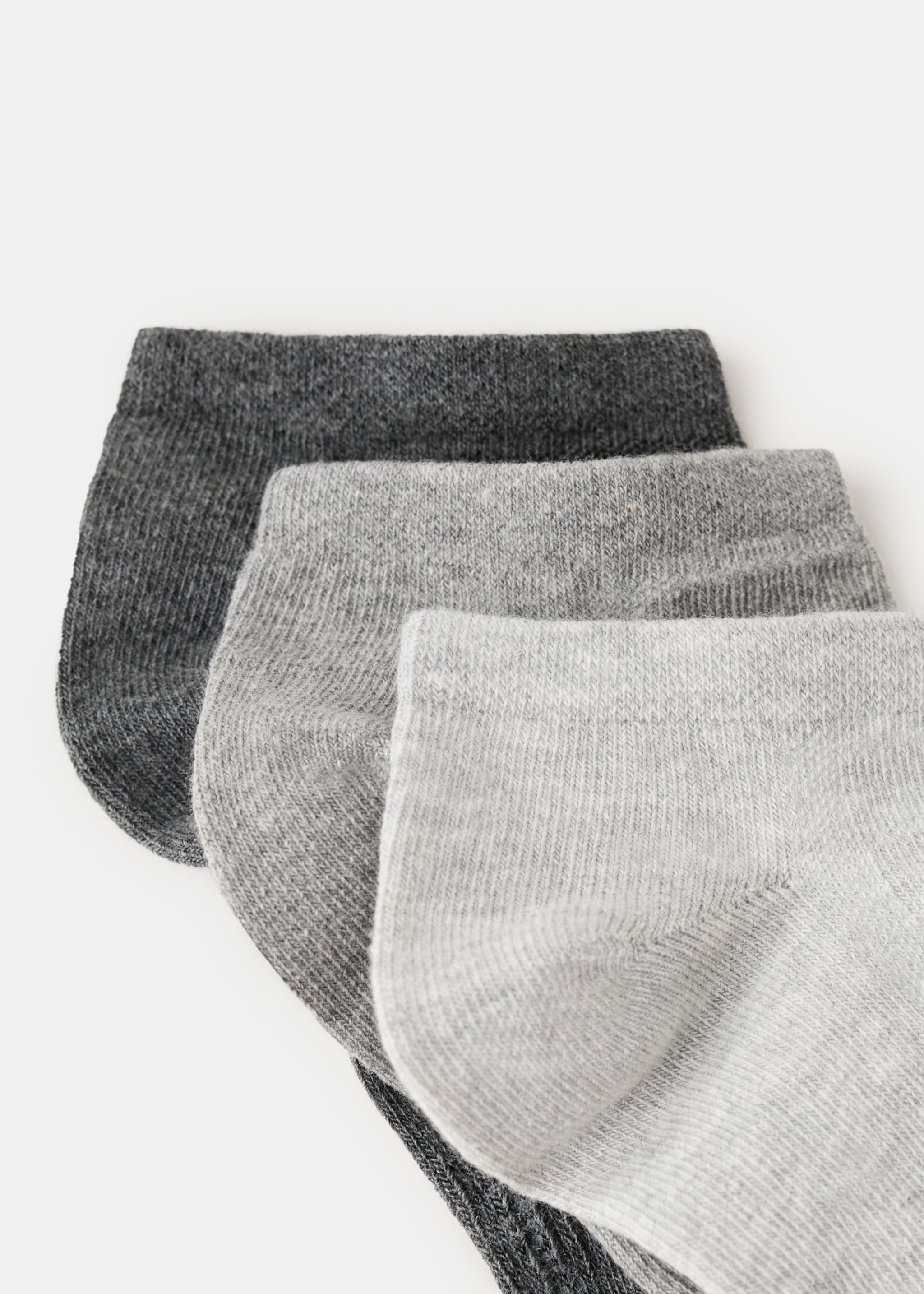 Pack of 3 cotton socks - Details of the article 8, Grey. Ref: 27011333-00.