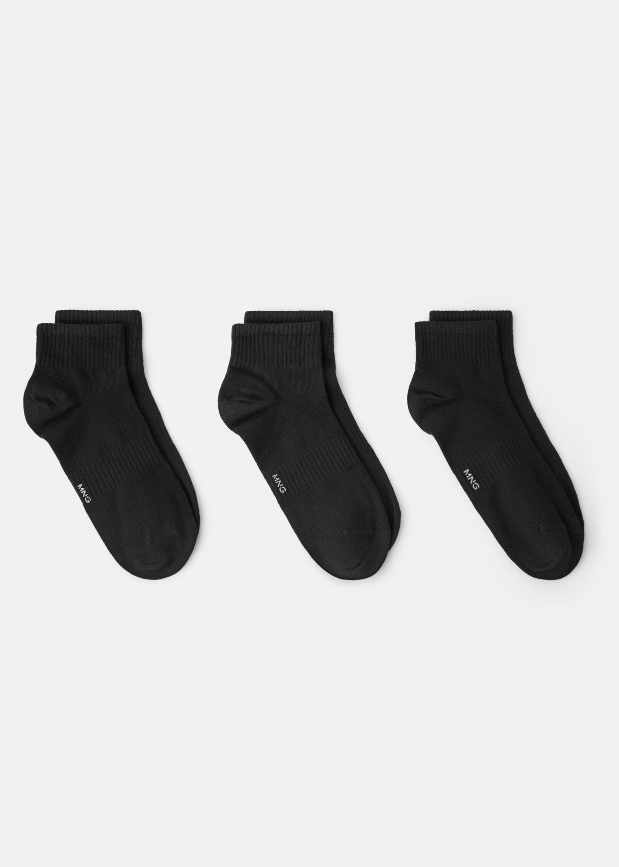 Pack of 3 cotton socks - Article without model, Black. Ref: 27011334-00.