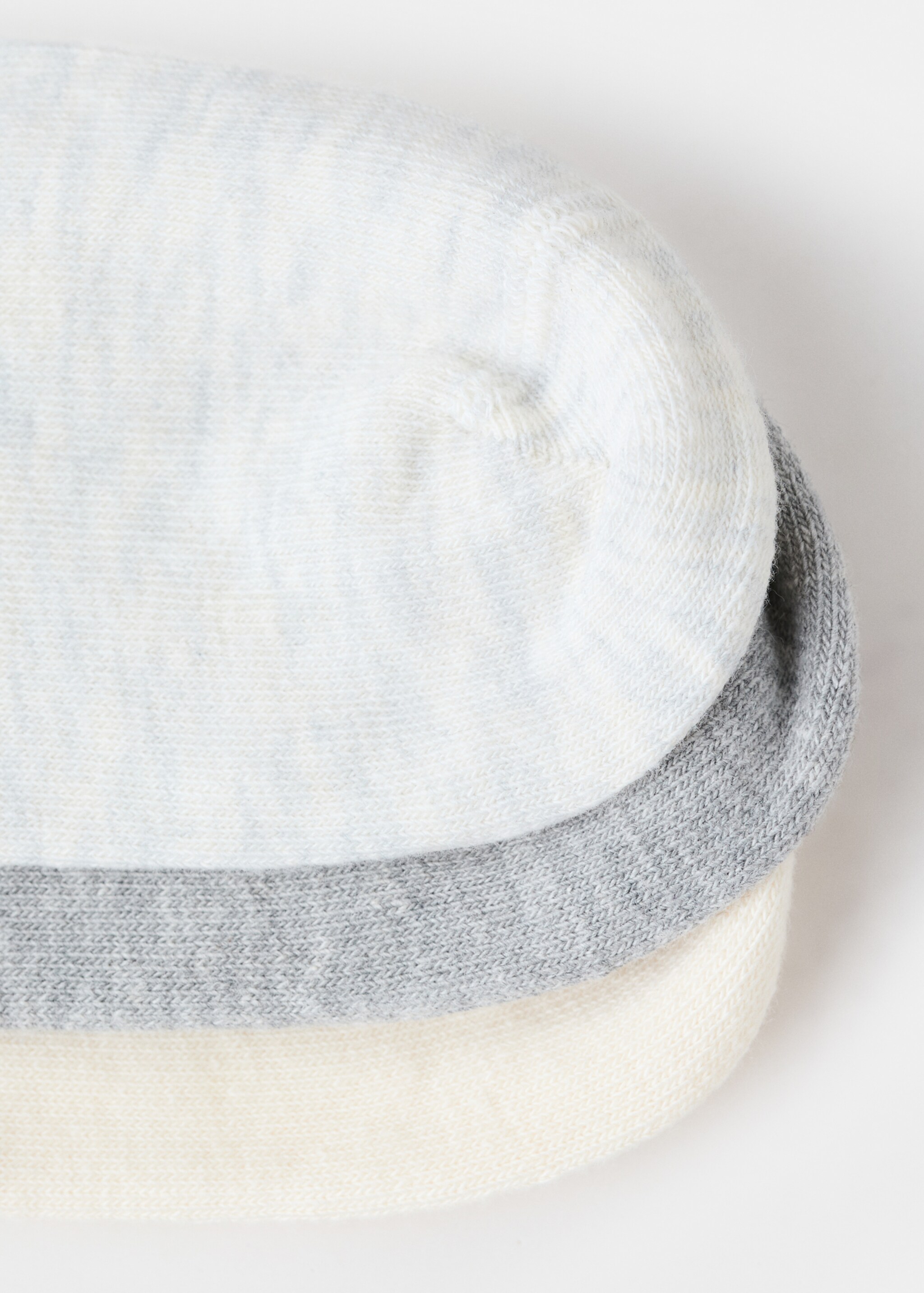 Pack 3 paires de chaussettes invisibles - Détail de l'article 8, Écru. Ref: 27011337-00.