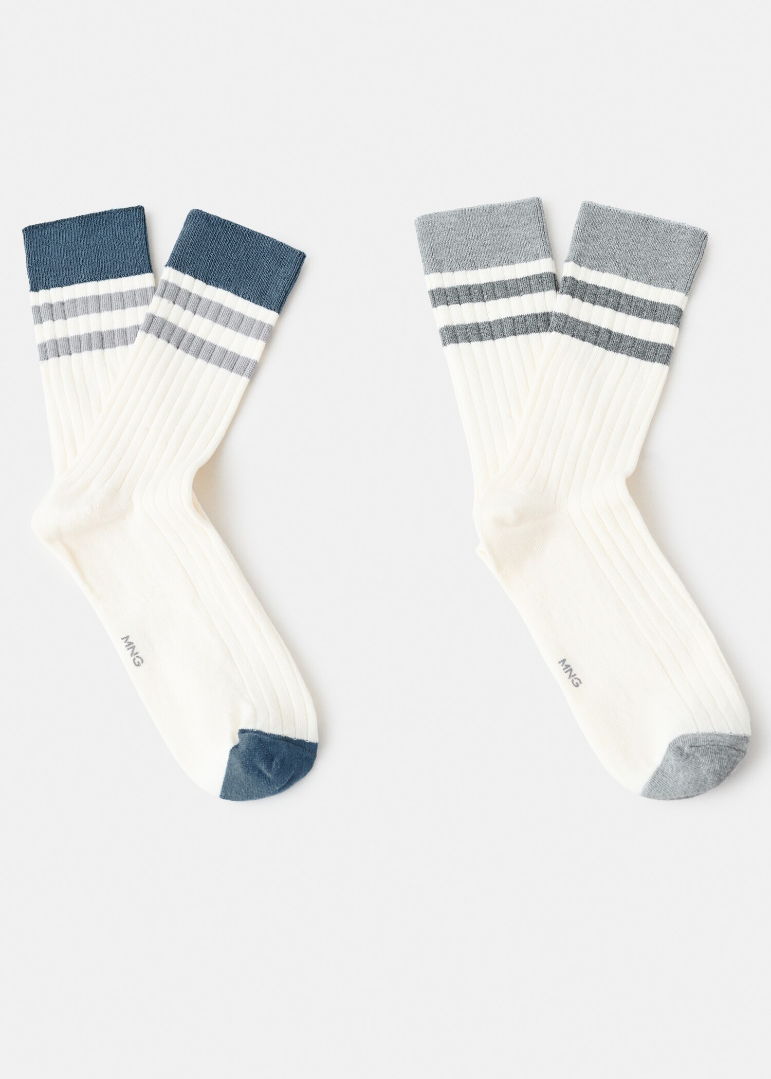 Pack of 2 striped cotton socks - Article without model