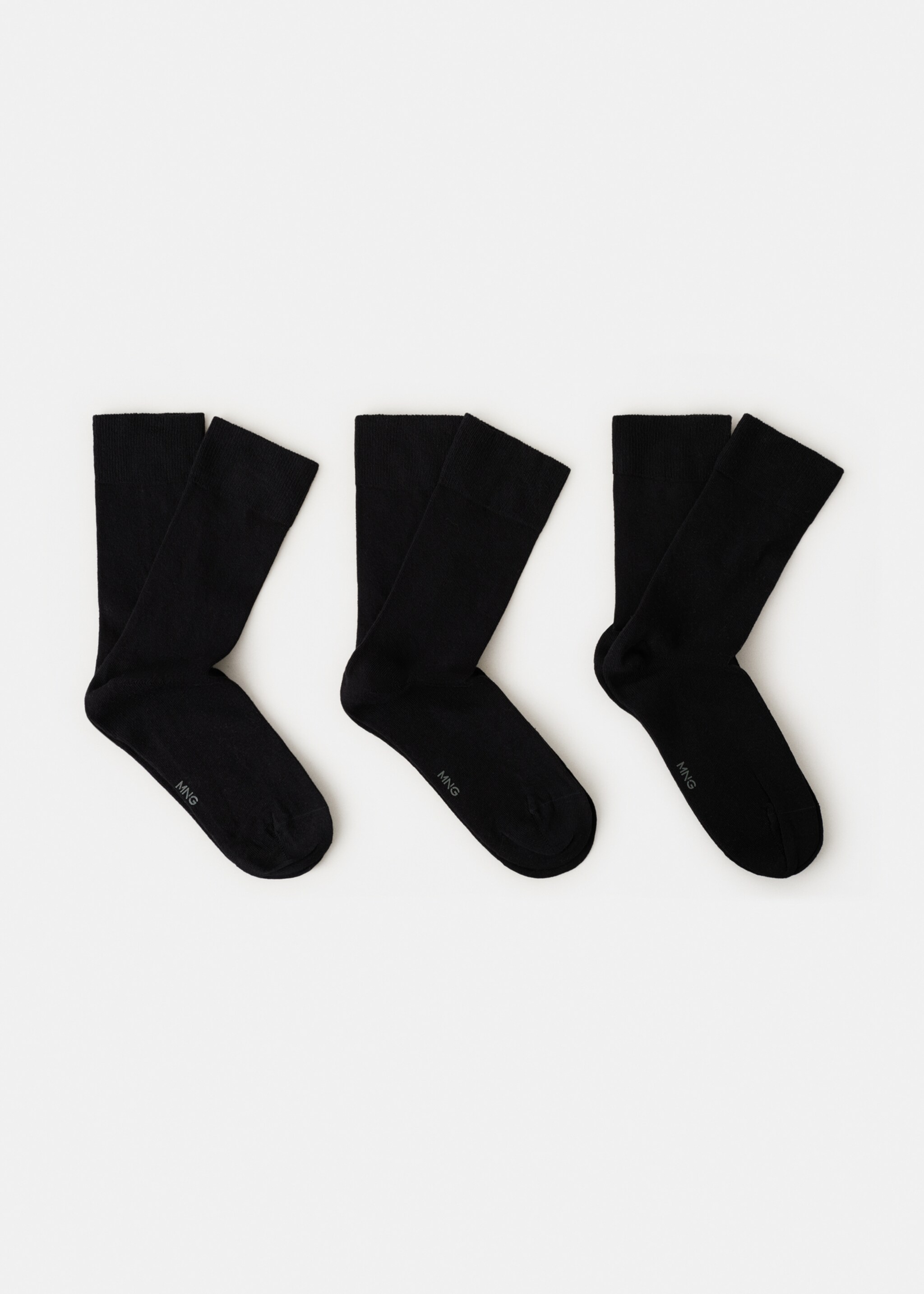Lot 3 paires de chaussettes coton - Article sans modèle, Noir. Ref: 27011343-00.