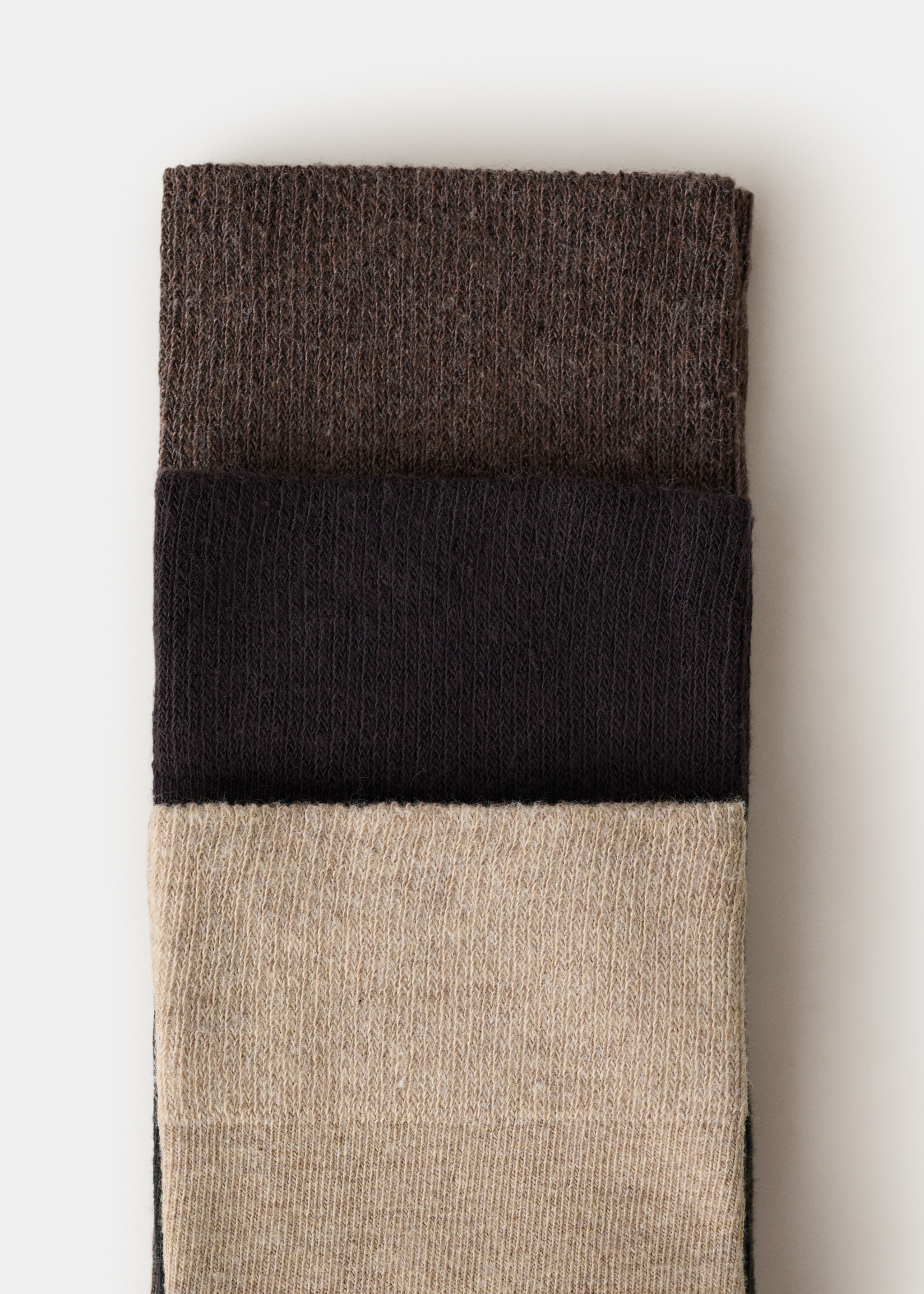 Pack of 3 cotton socks - Details of the article 0, Brown. Ref: 27011346-00.