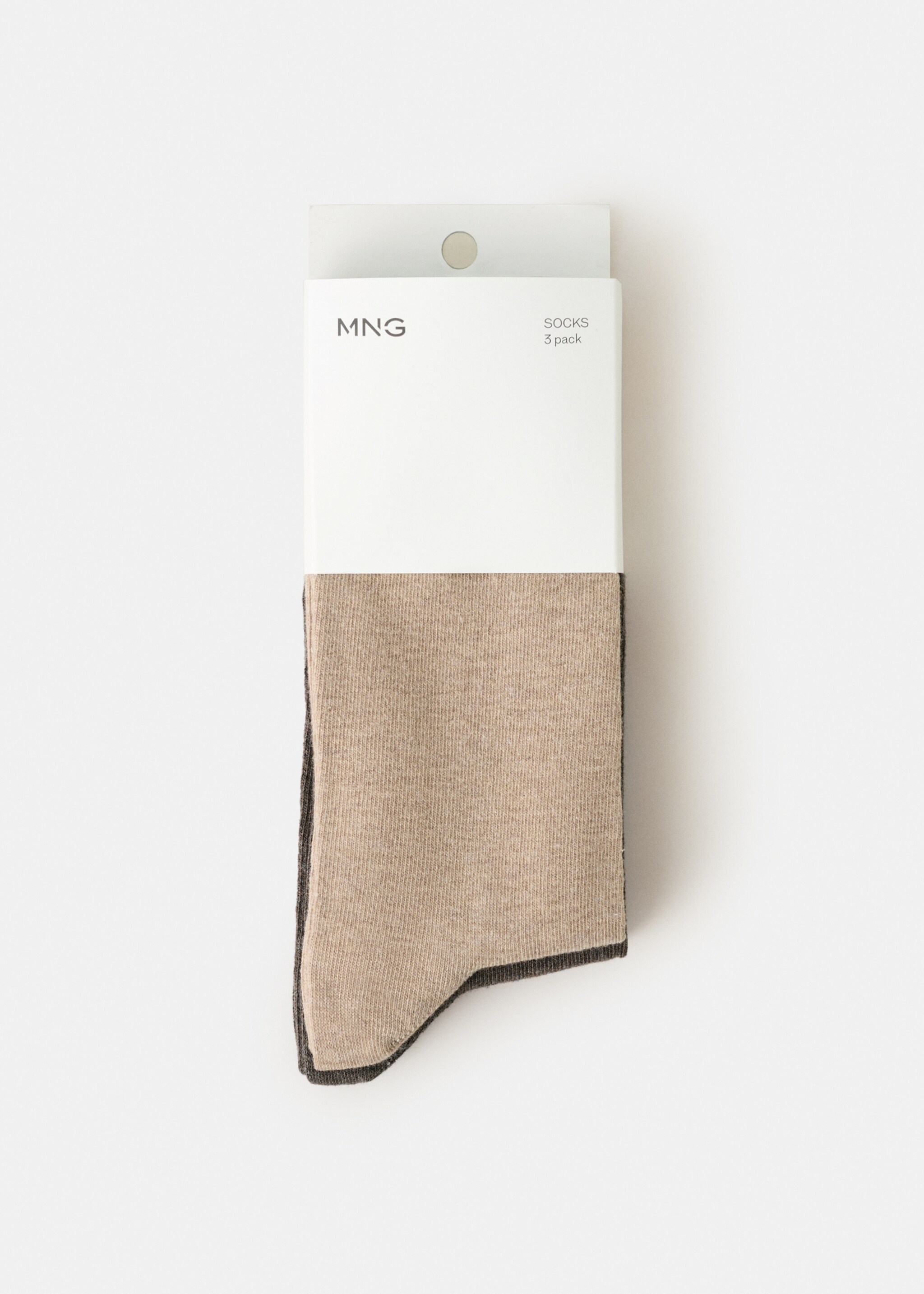 Pack of 3 cotton socks - Details of the article 8, Brown. Ref: 27011346-00.