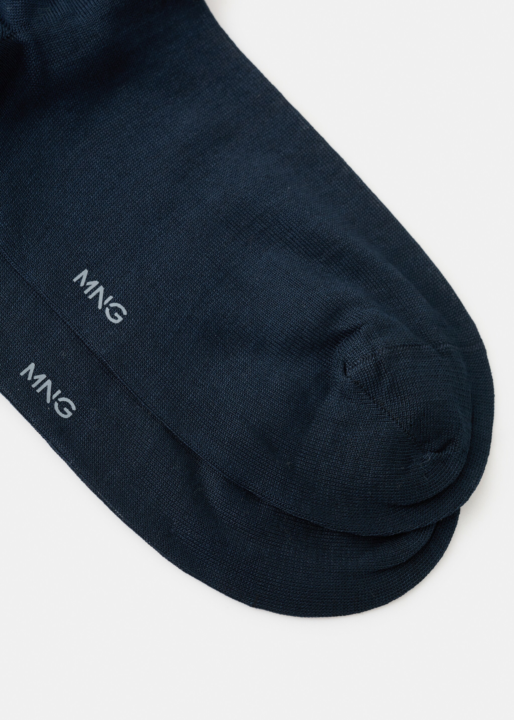 Pack 2 calcetines algodón largos - Detalle del artículo 8, Azul marino oscuro. Ref: 27011349-00.