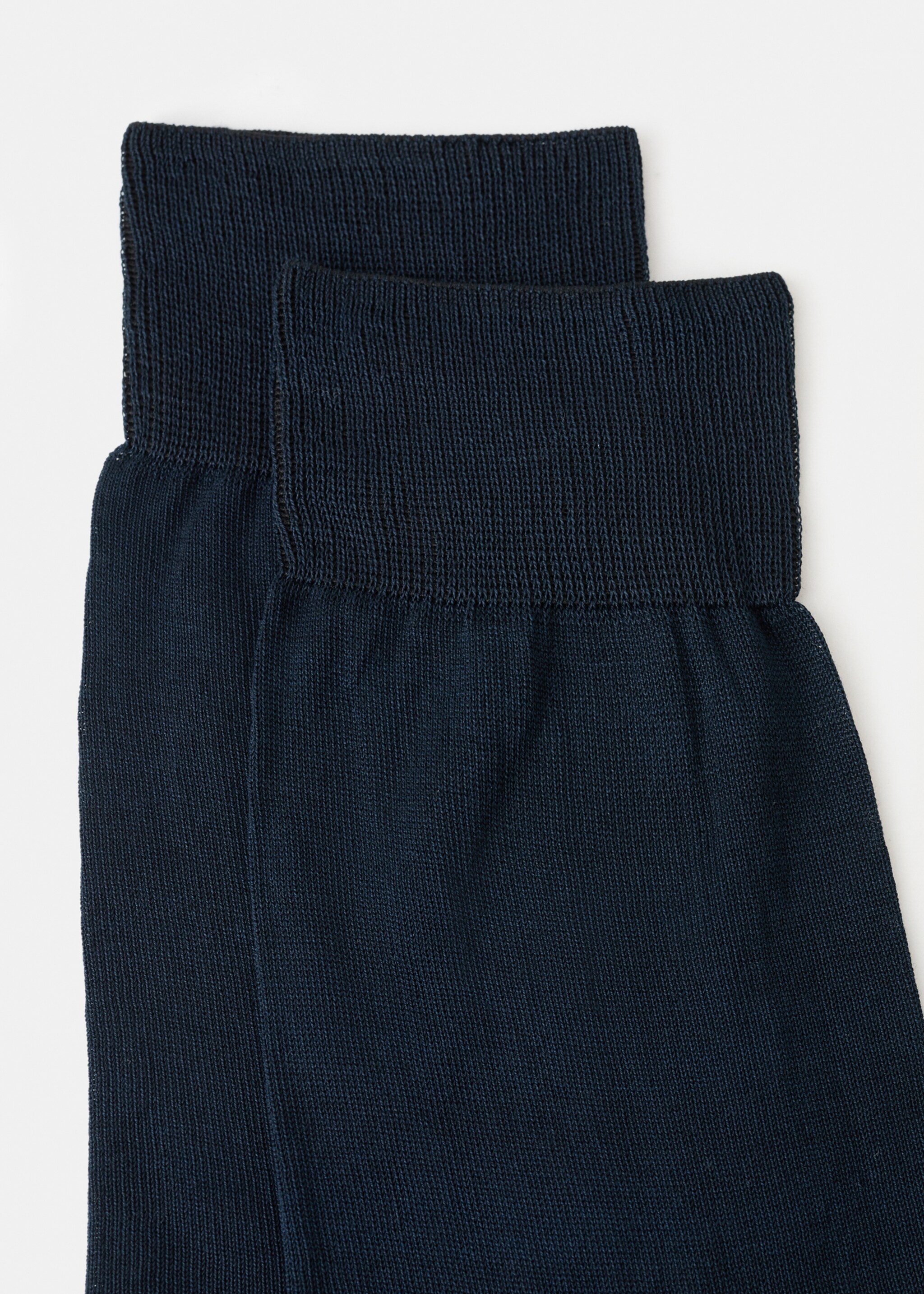 Pack 2 calcetines algodón largos - Reverso del artículo, Azul marino oscuro. Ref: 27011349-00.