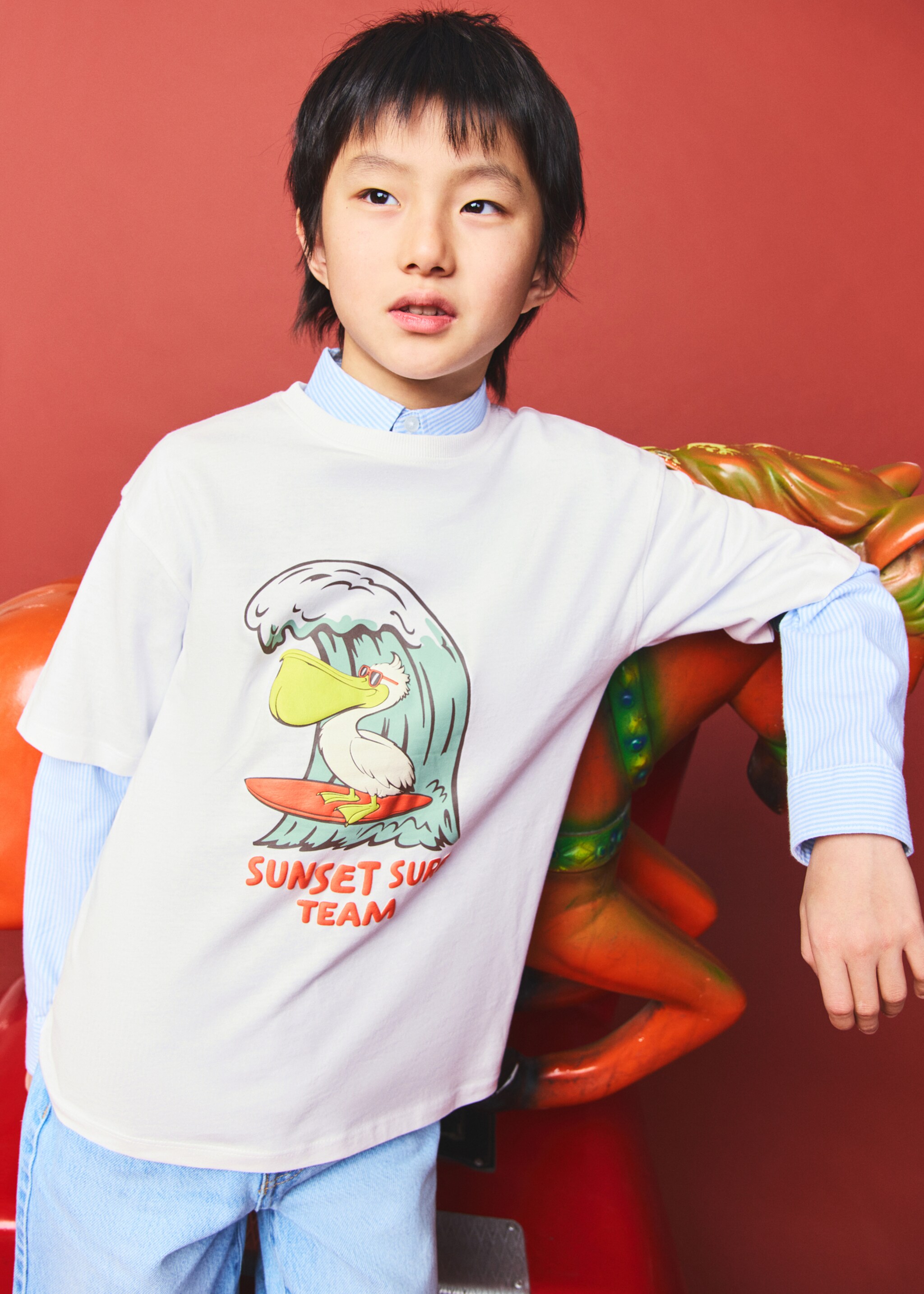 Surf印花T恤 - null, 白色. Ref: 27011510-00.