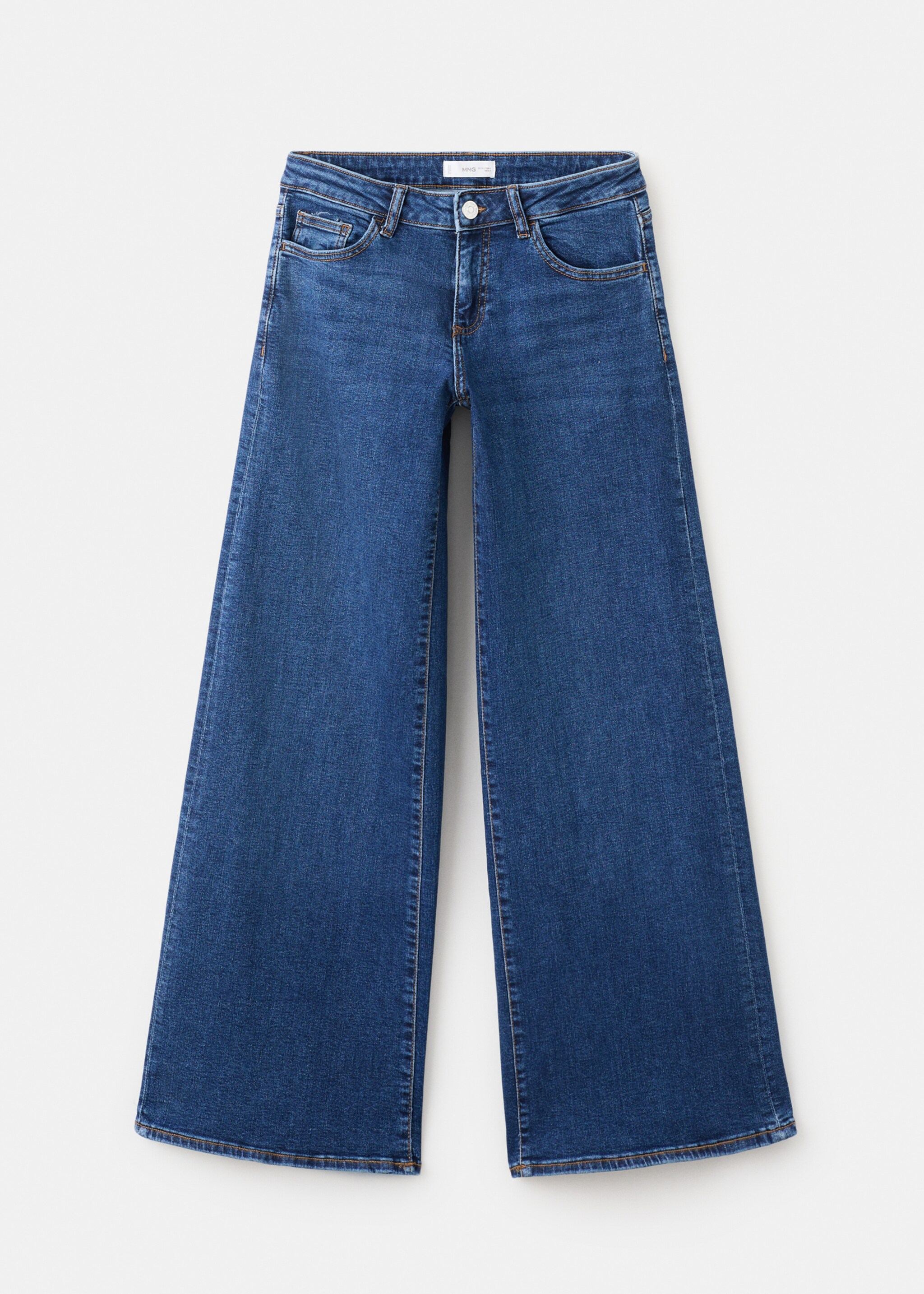 Low-waist wide leg jeans - Article without model, Dark Blue. Ref: 27011511-00.