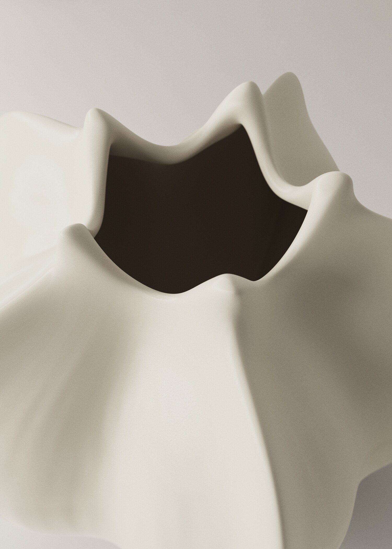 Nízká květinová váza z kameniny - Detail zboží 1