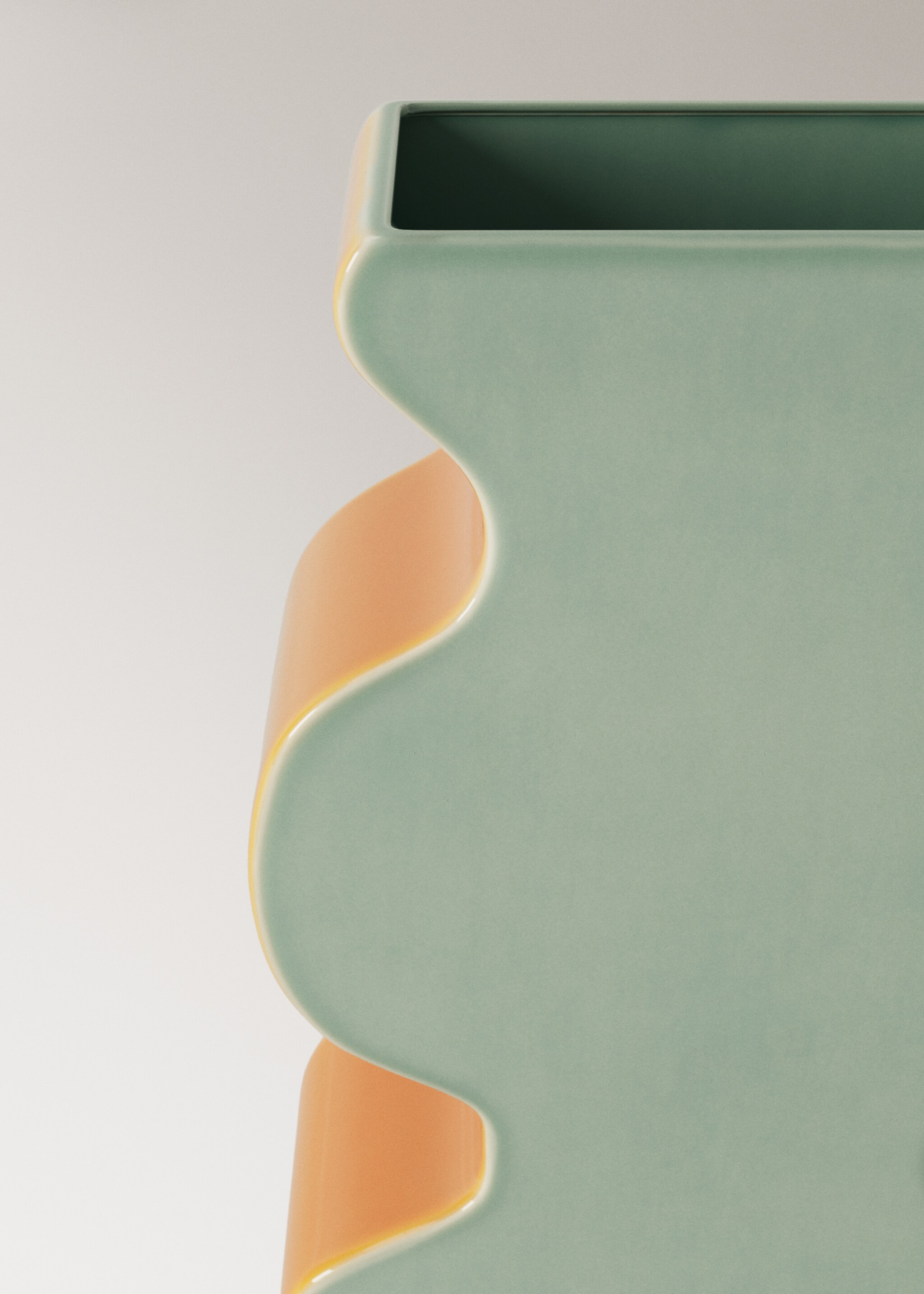 Velká dvoubarevná kameninová váza - Detail zboží 1, Modrá obloha. Ref: 27011533-00.