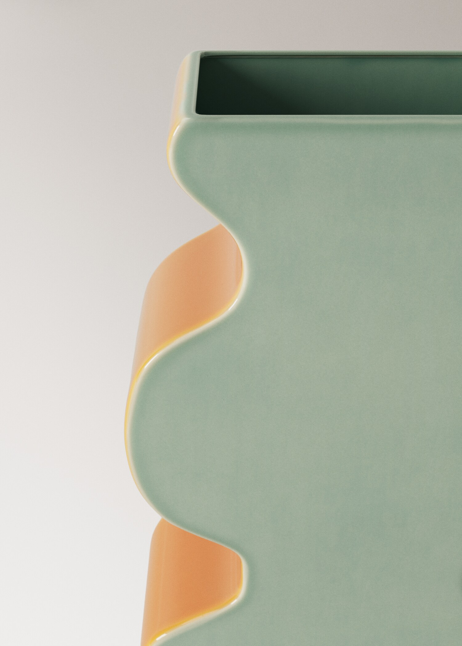 Velká dvoubarevná kameninová váza - Detail zboží 1