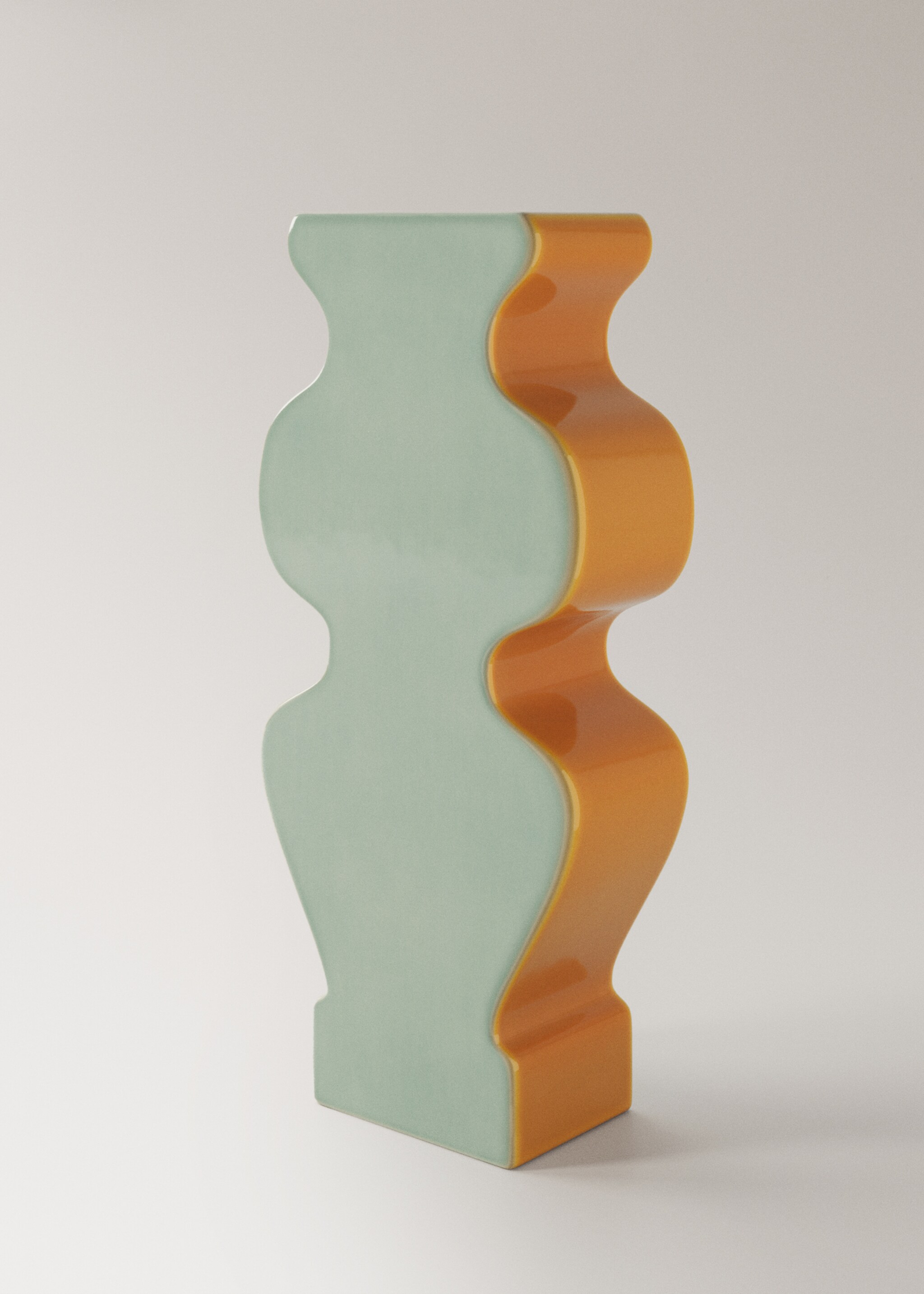 Velká dvoubarevná kameninová váza - Detail zboží 2, Modrá obloha. Ref: 27011533-00.