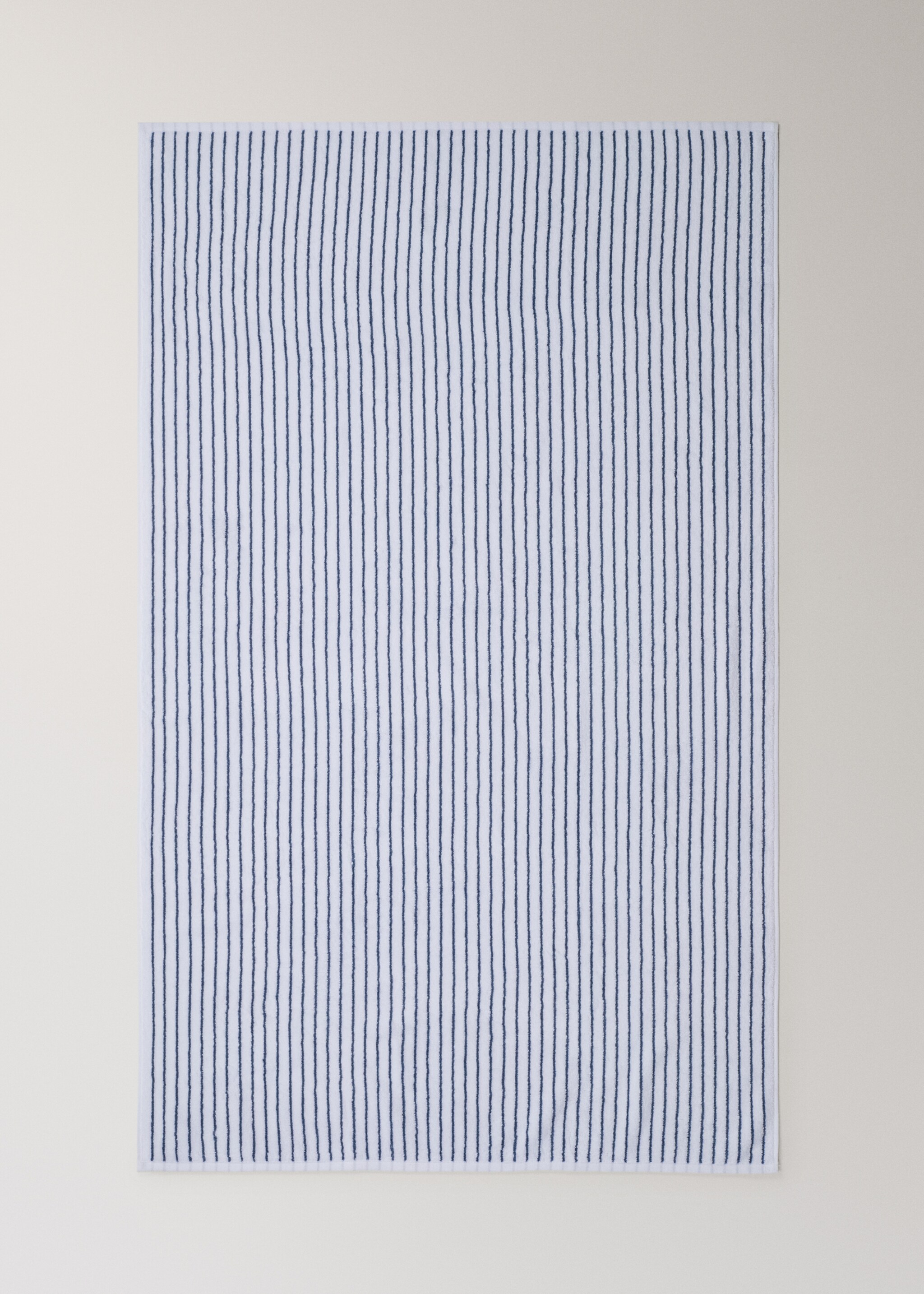 Toalla baño algodón raya bicolor - Detalle del artículo 4, Blanco. Ref: 27011535-00.