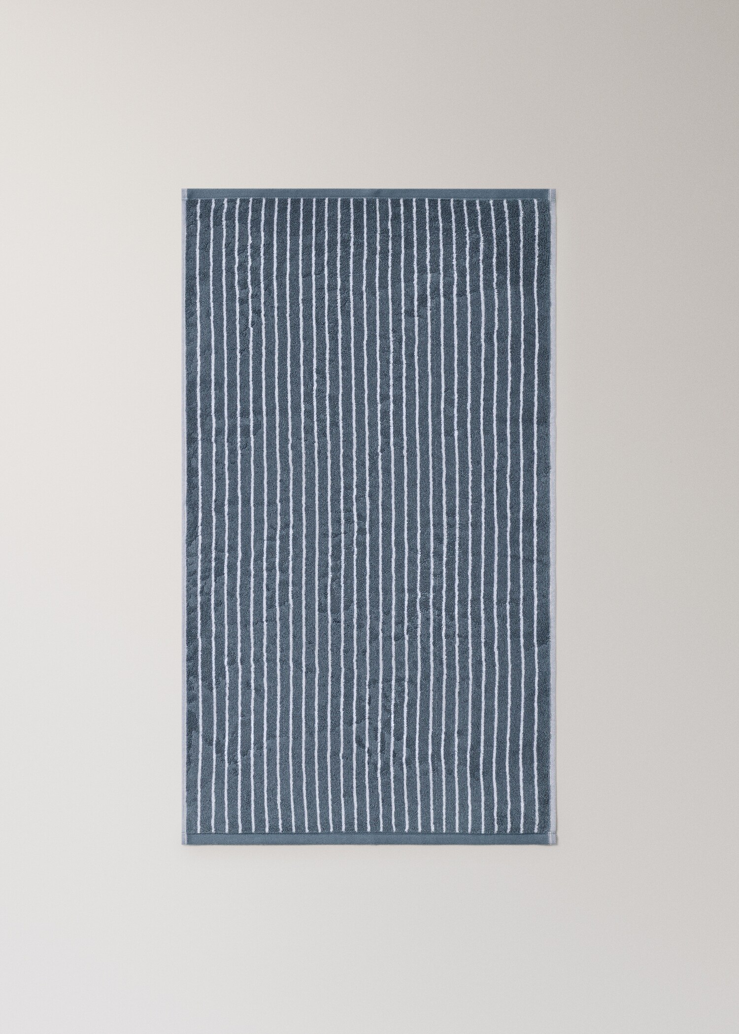 Two-tone striped cotton washcloth - Details of the article 4