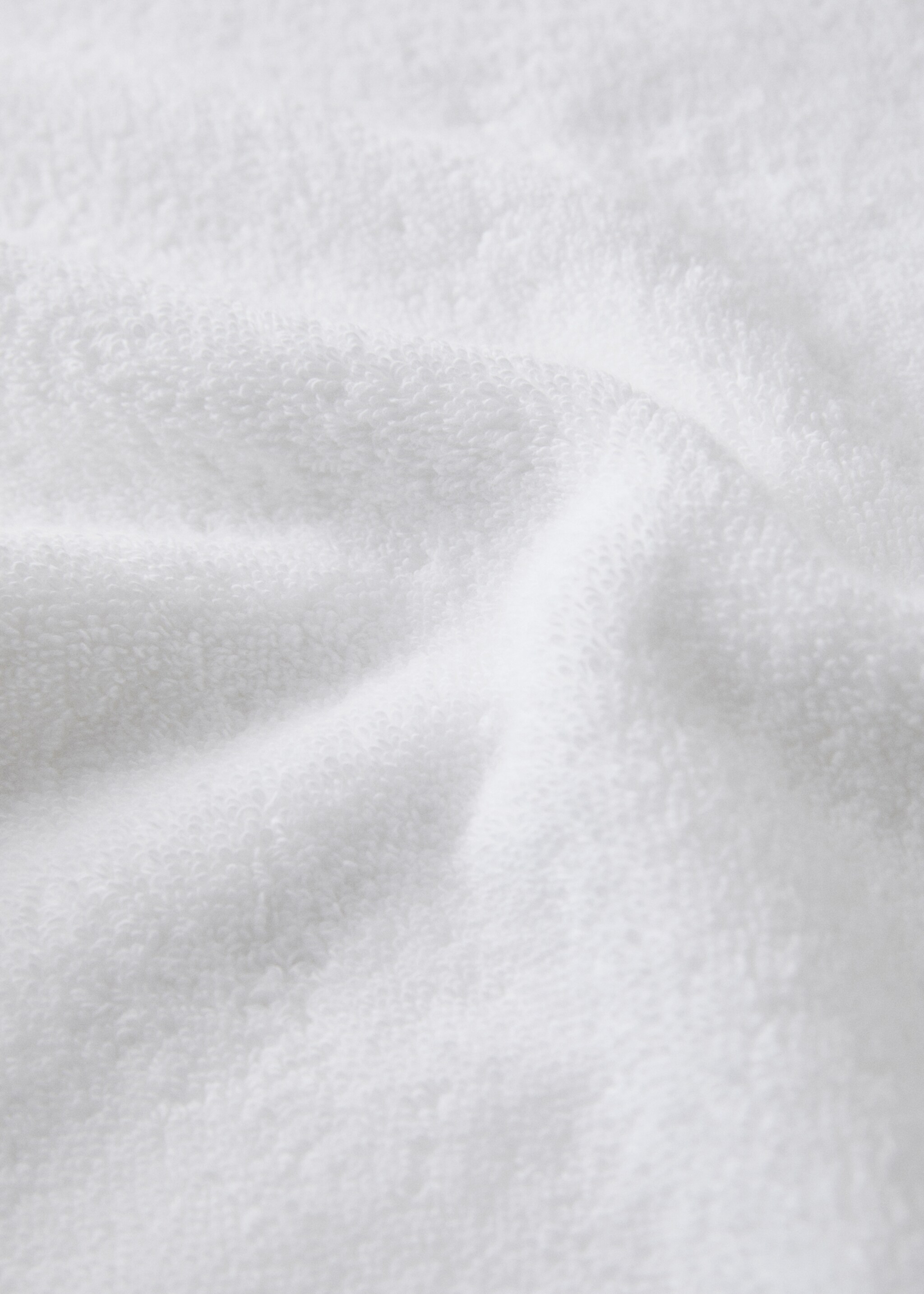 Extra-soft cotton hand towel - Details of the article 1, White. Ref: 27011539-00.