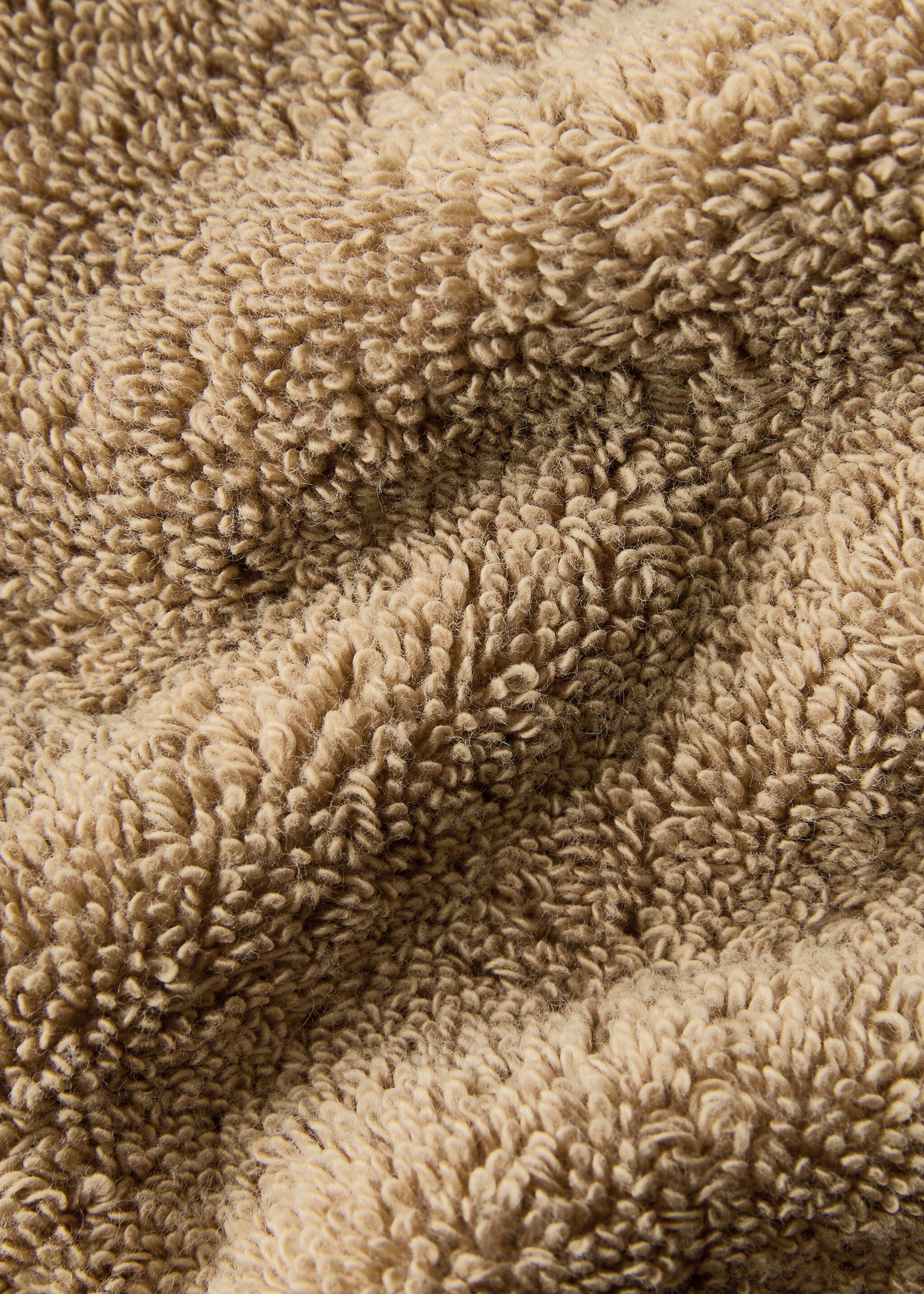 Extra-soft cotton hand towel - Details of the article 2, Medium Brown. Ref: 27011539-00.