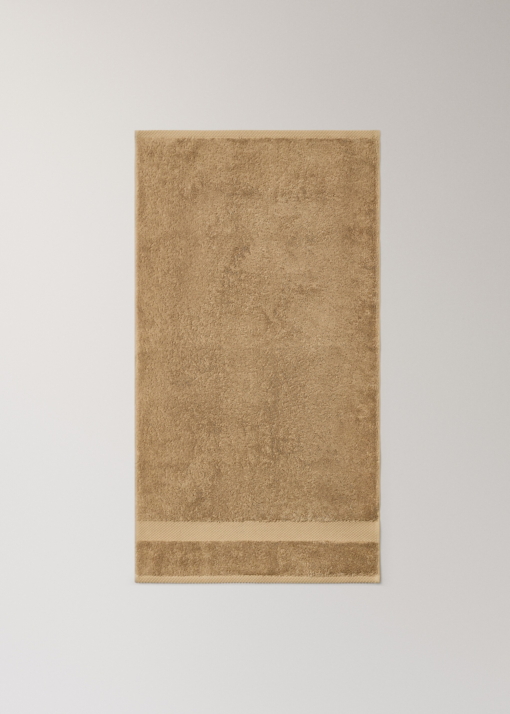 Extra-soft cotton hand towel - Details of the article 3, Medium Brown. Ref: 27011539-00.