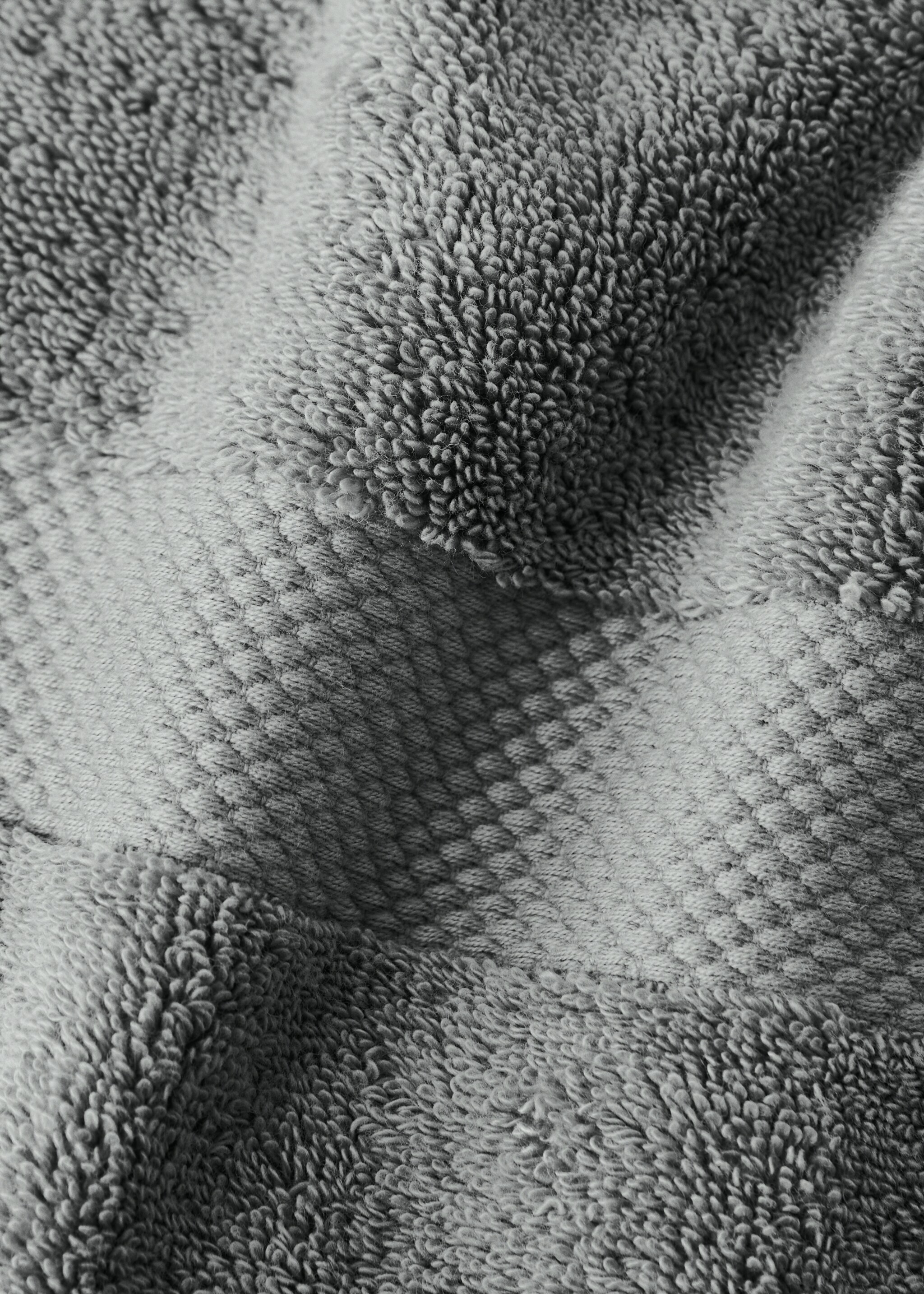 Extra-soft cotton hand towel - Details of the article 1, Medium Vintage Blue. Ref: 27011539-00.