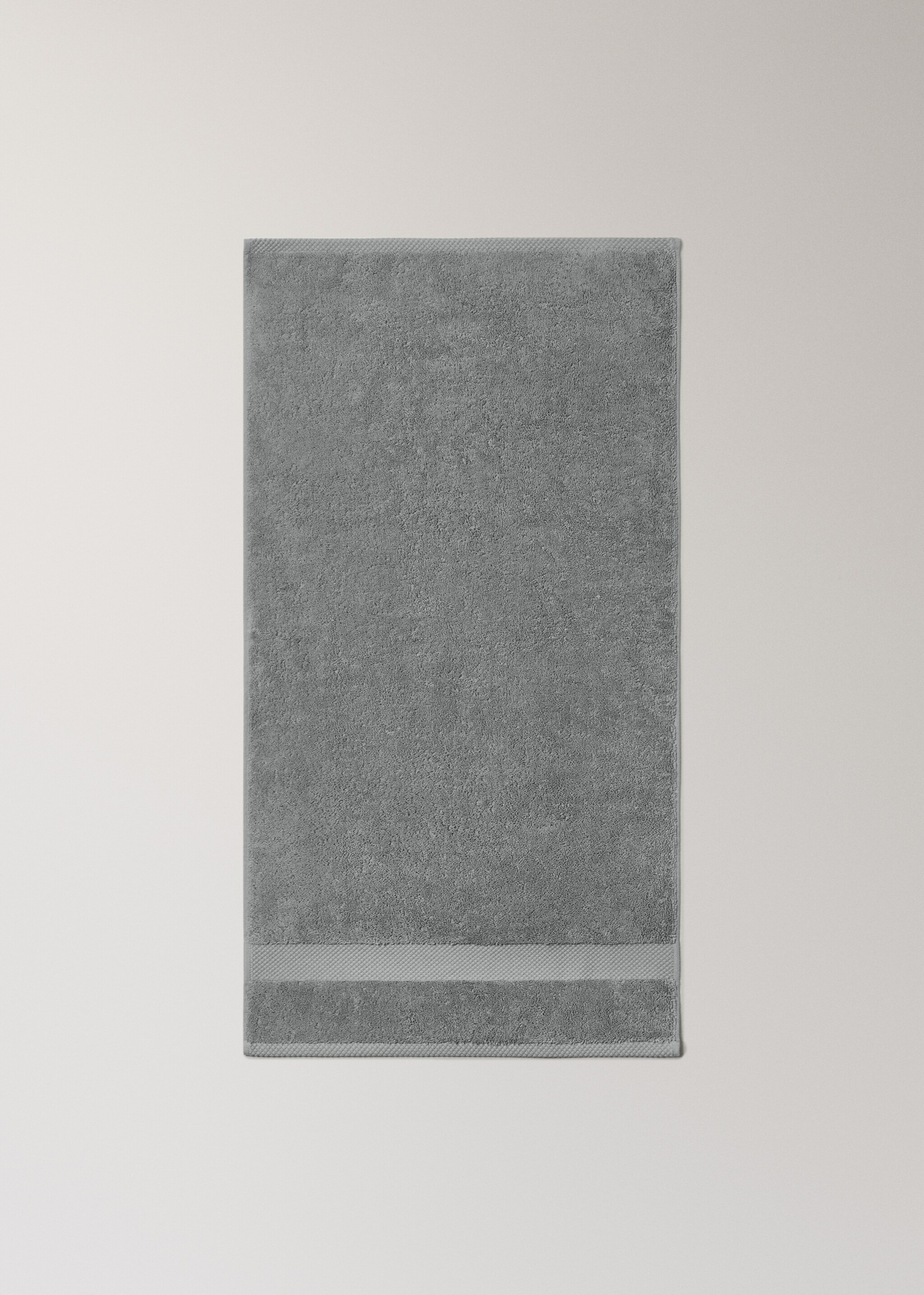 Extra-soft cotton hand towel - Details of the article 3, Medium Vintage Blue. Ref: 27011539-00.