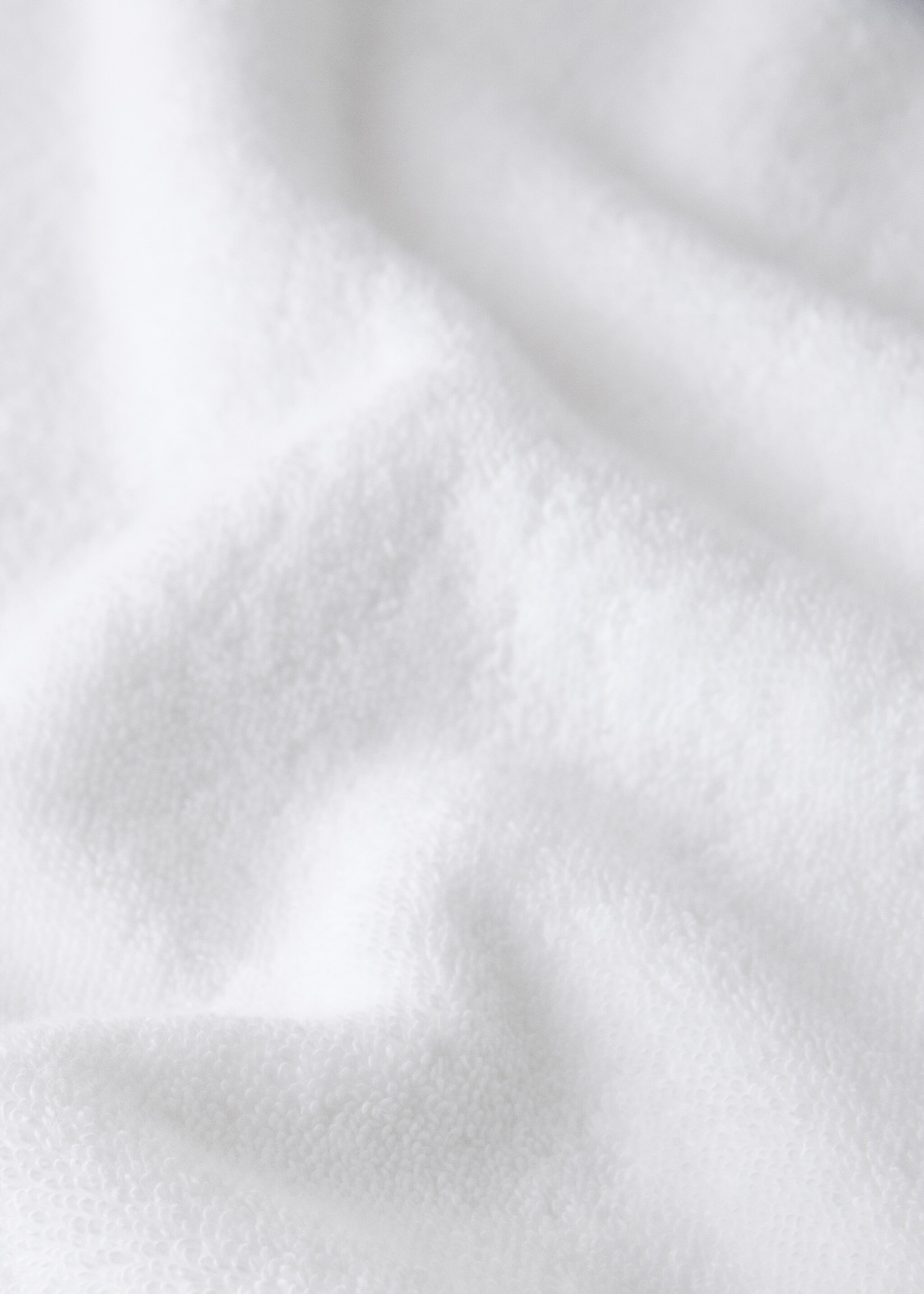 Extra-soft cotton bath towel - Details of the article 1, White. Ref: 27011540-00.