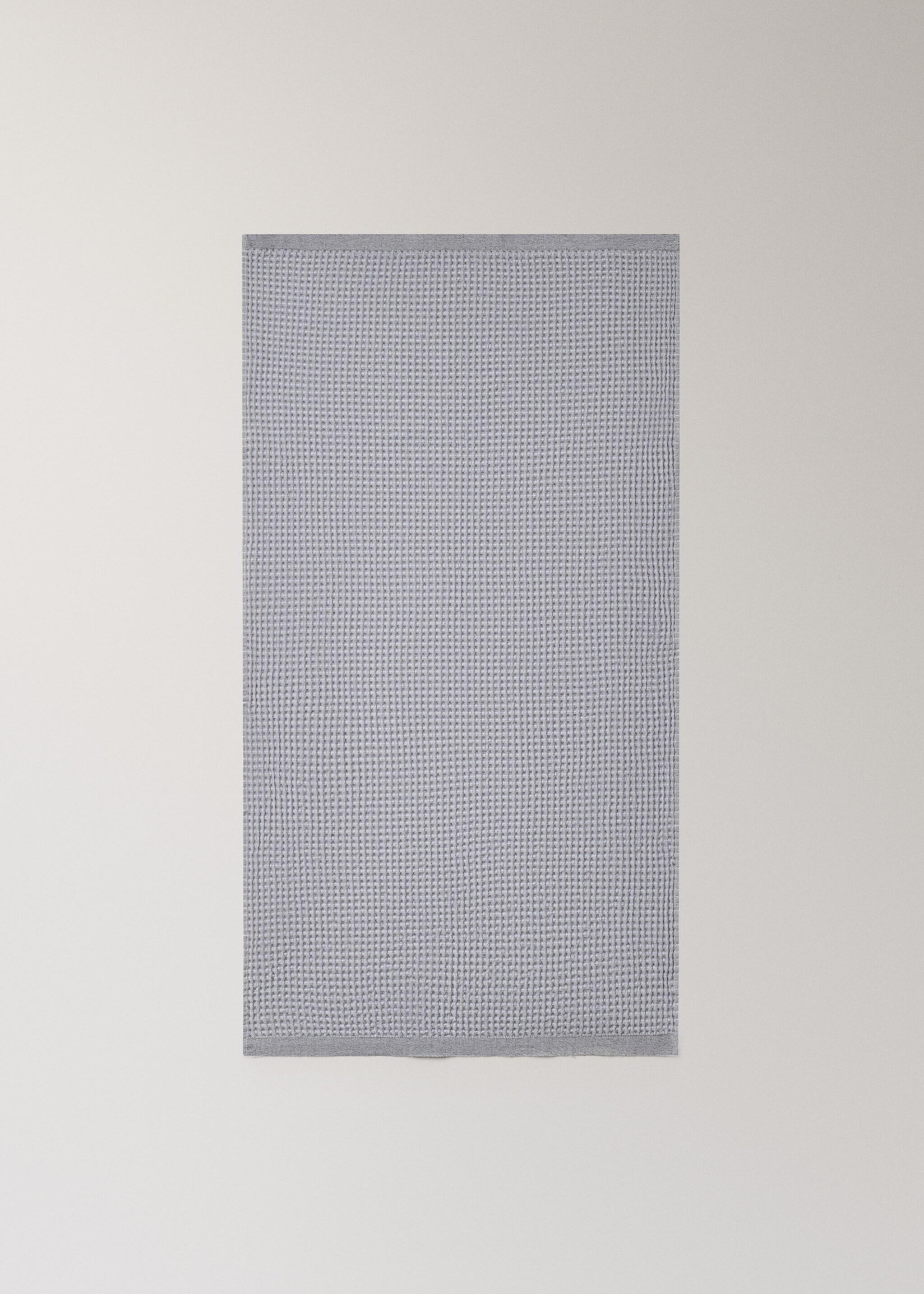 Tovallola lavabo cotó arrissat waffle - Detall de l'article 3, Gris. Ref: 27011550-00.