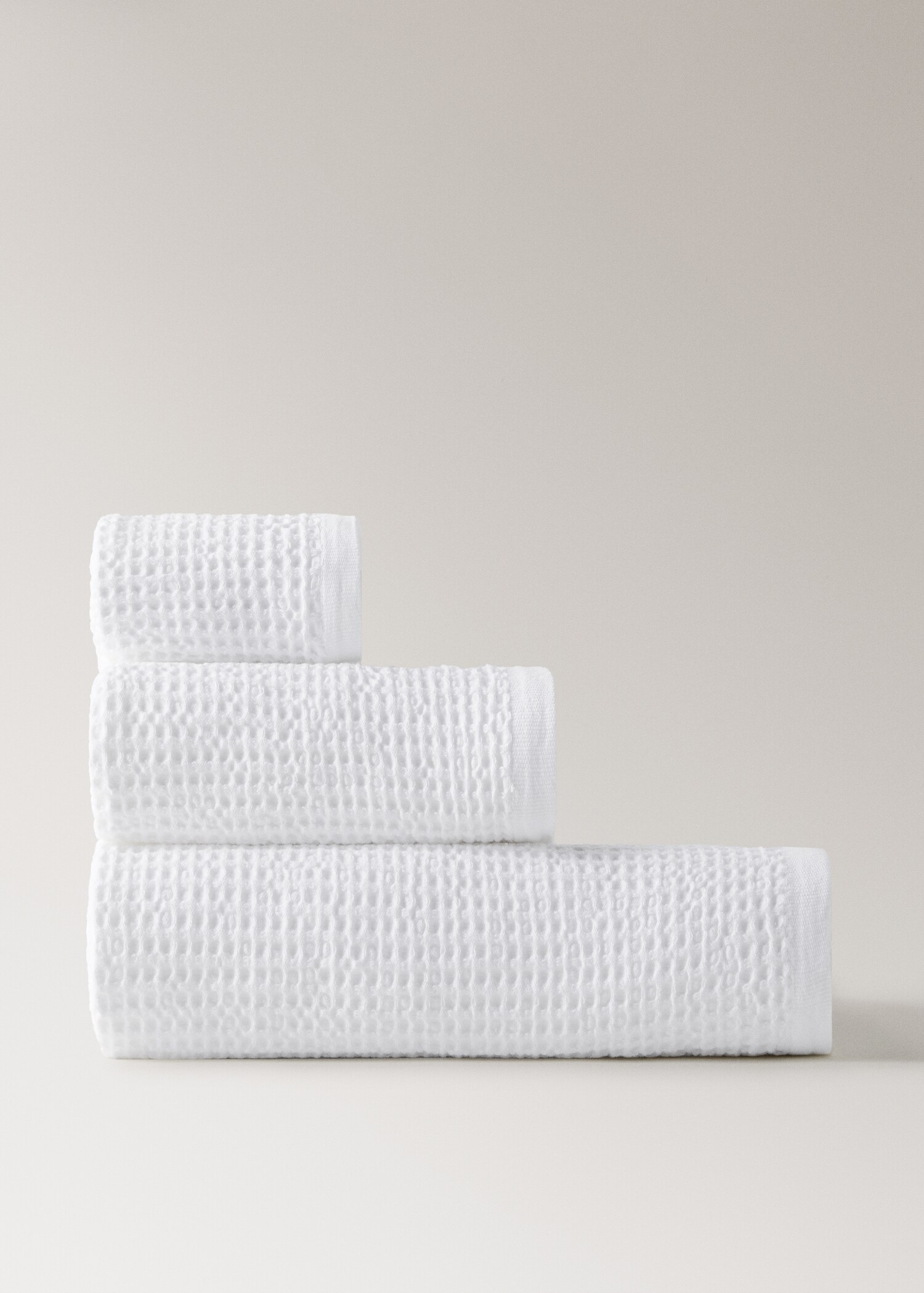 Waffle cotton terry bath towel - Article without model