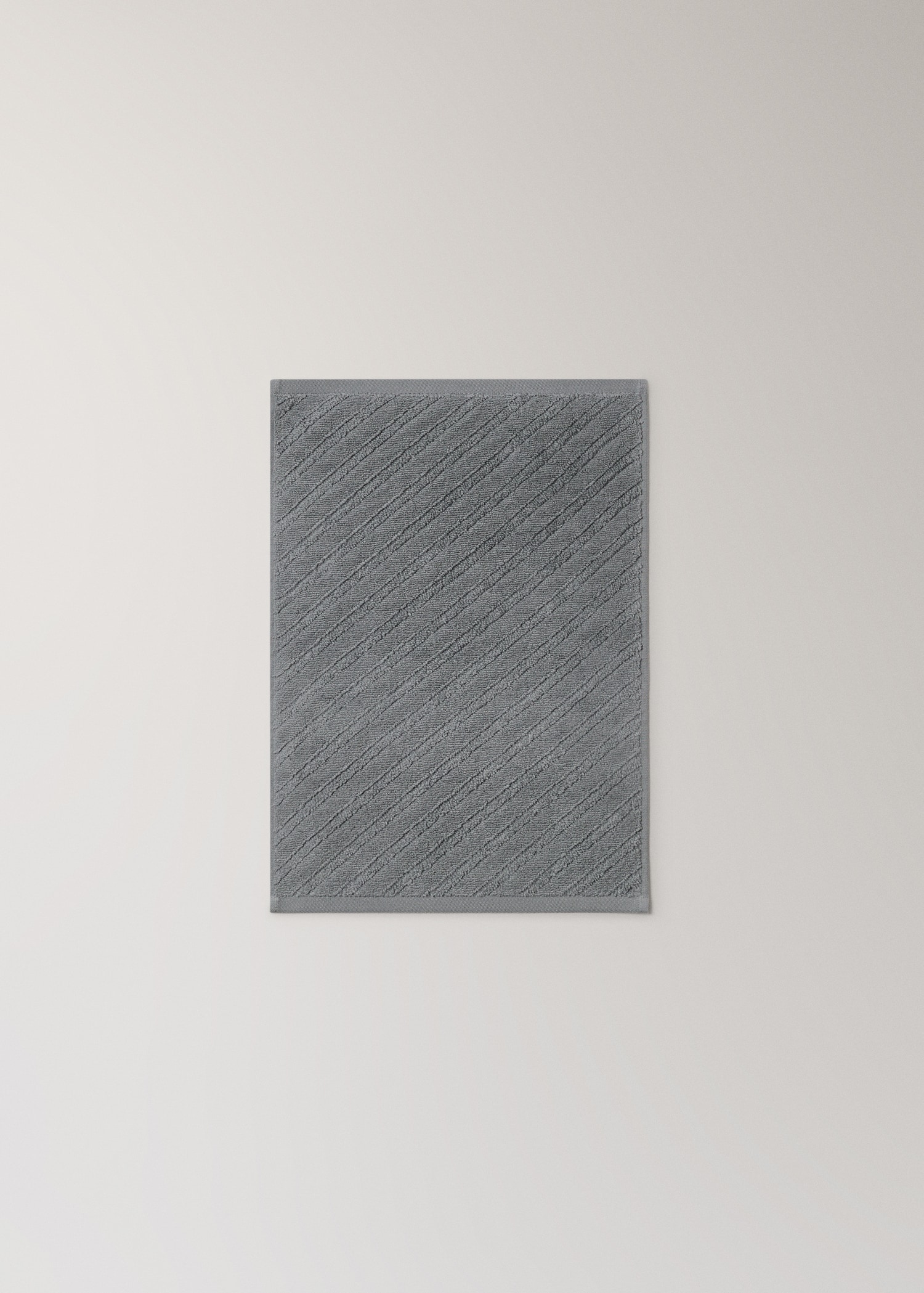 Guest towel with diagonal structure terry cotton - Details of the article 3