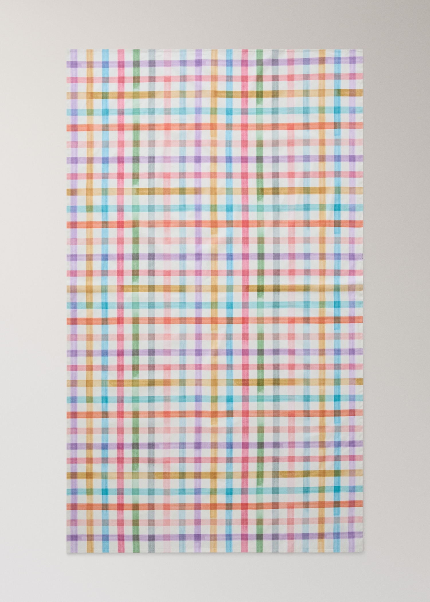 Resin-coated tablecloth with brushstroke stripe effect for 6 to 8 guests - Details of the article 3