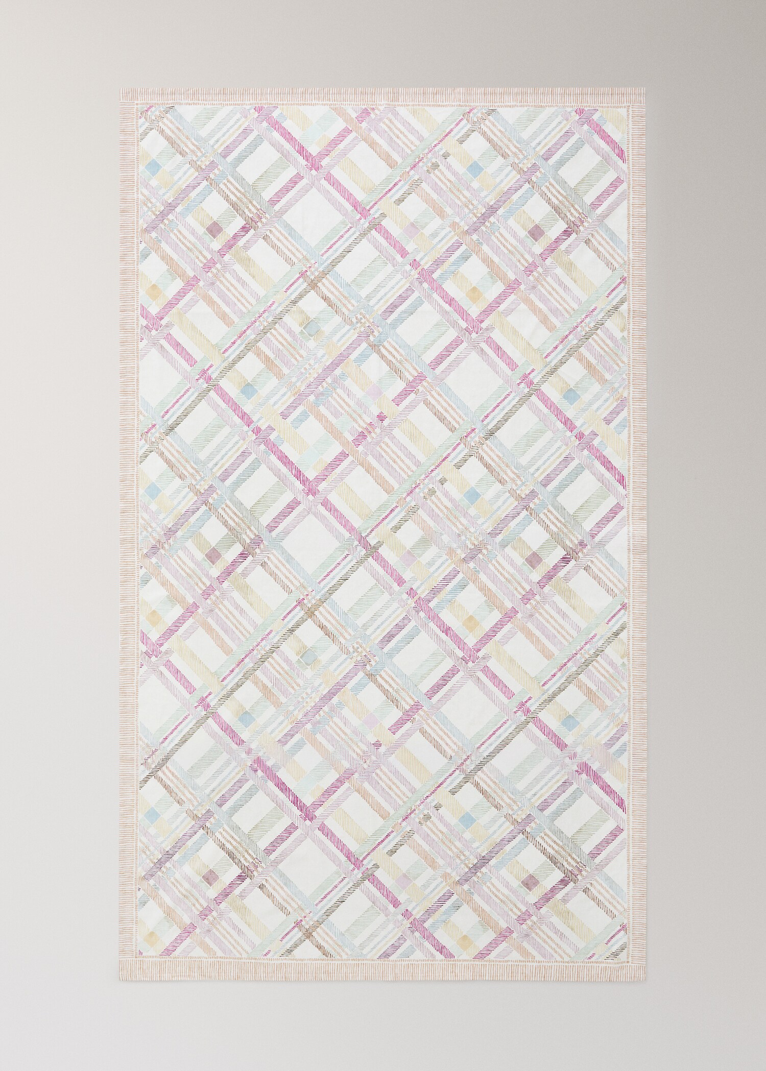 Multicolored printed cotton tablecloth for 2 to 4 people - Details of the article 3