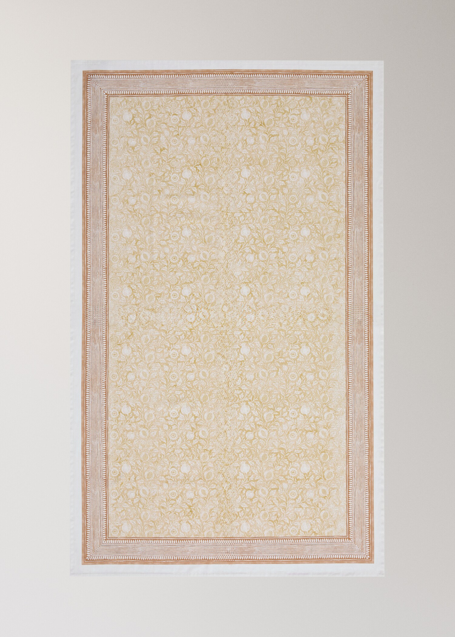 Blockprint style cotton tablecloth for 6 to 8 guests - Details of the article 4