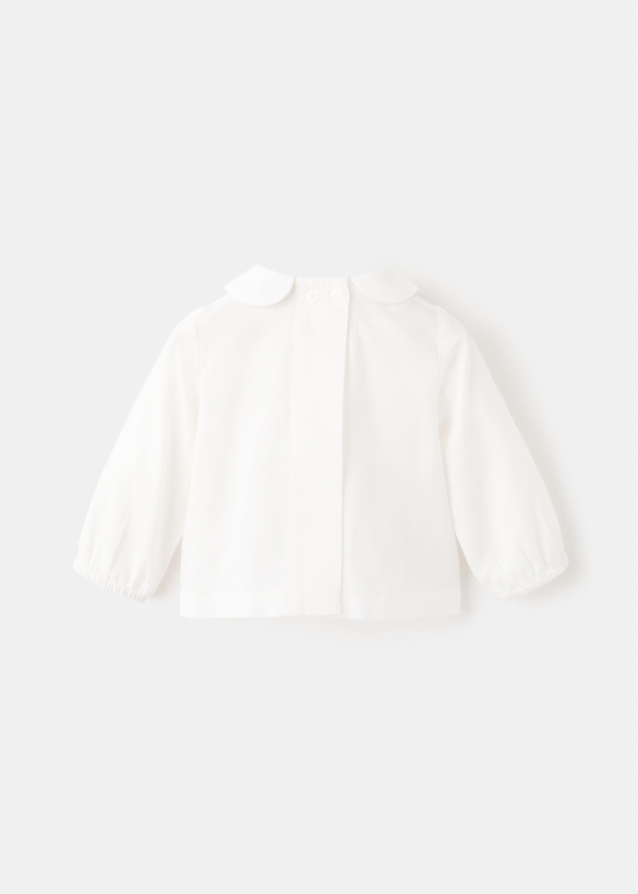 Pleated detail blouse - Reverse of the article, Off White. Ref: 27012005-00.