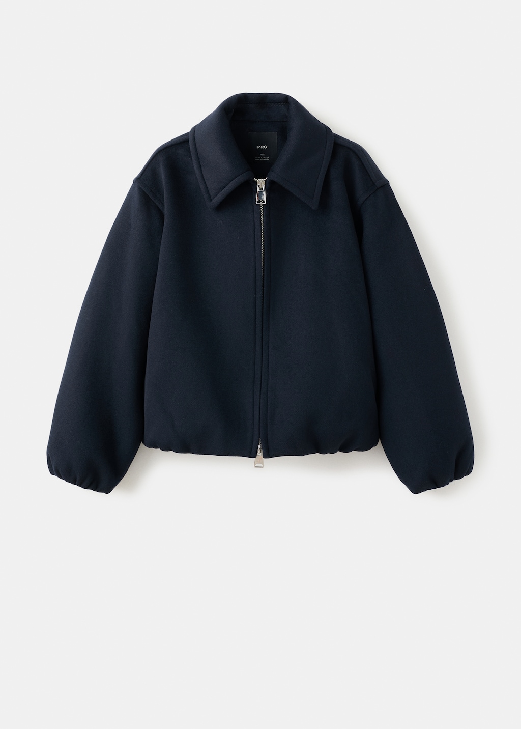 Wool jacket with shirt collar - image 3