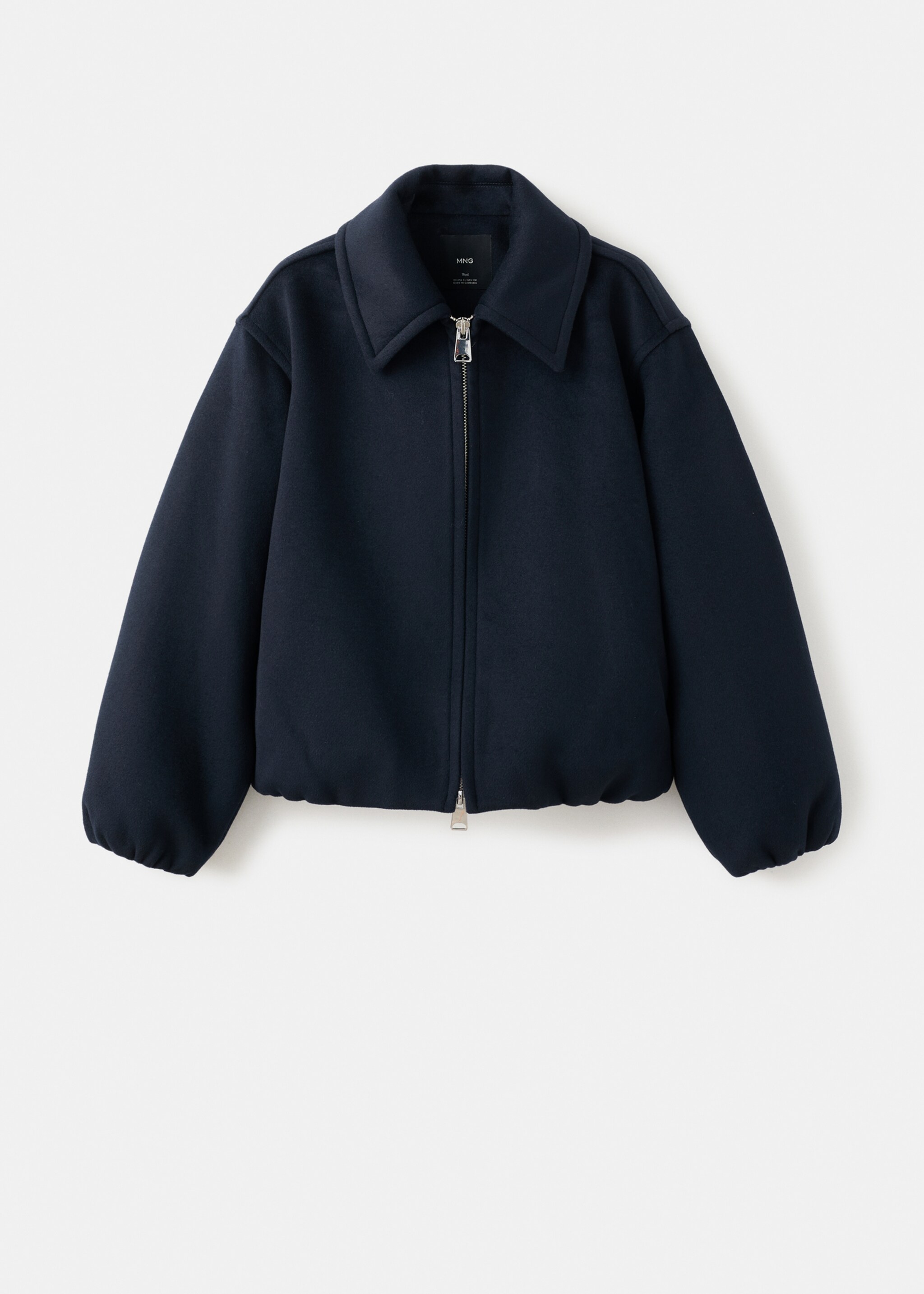 Wolljacke mit Hemdkragen - Artikel ohne Model, Marineblau. Ref: 27012539-00.
