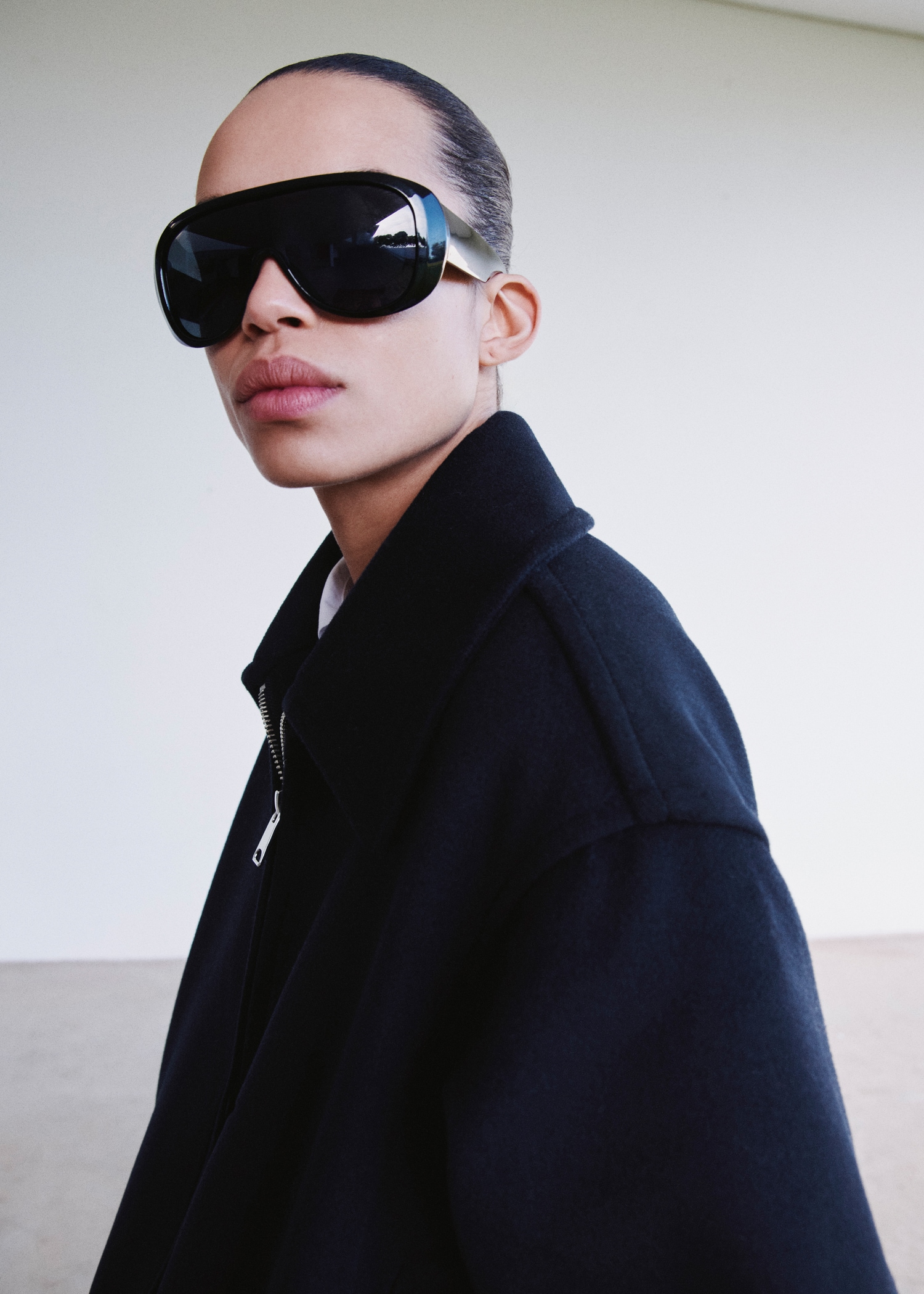 Wool Jacket With Shirt Collar