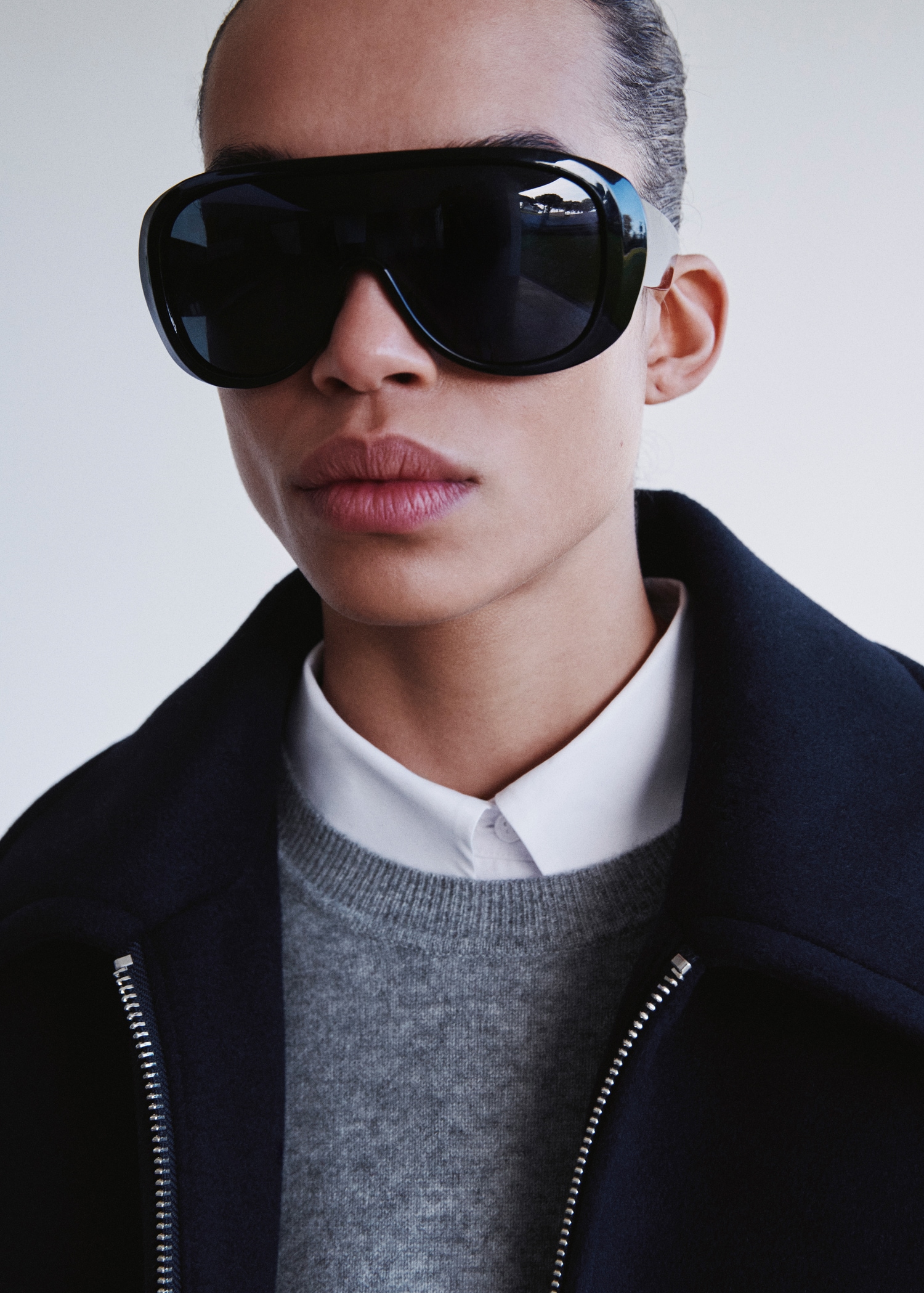 Wool Jacket With Shirt Collar