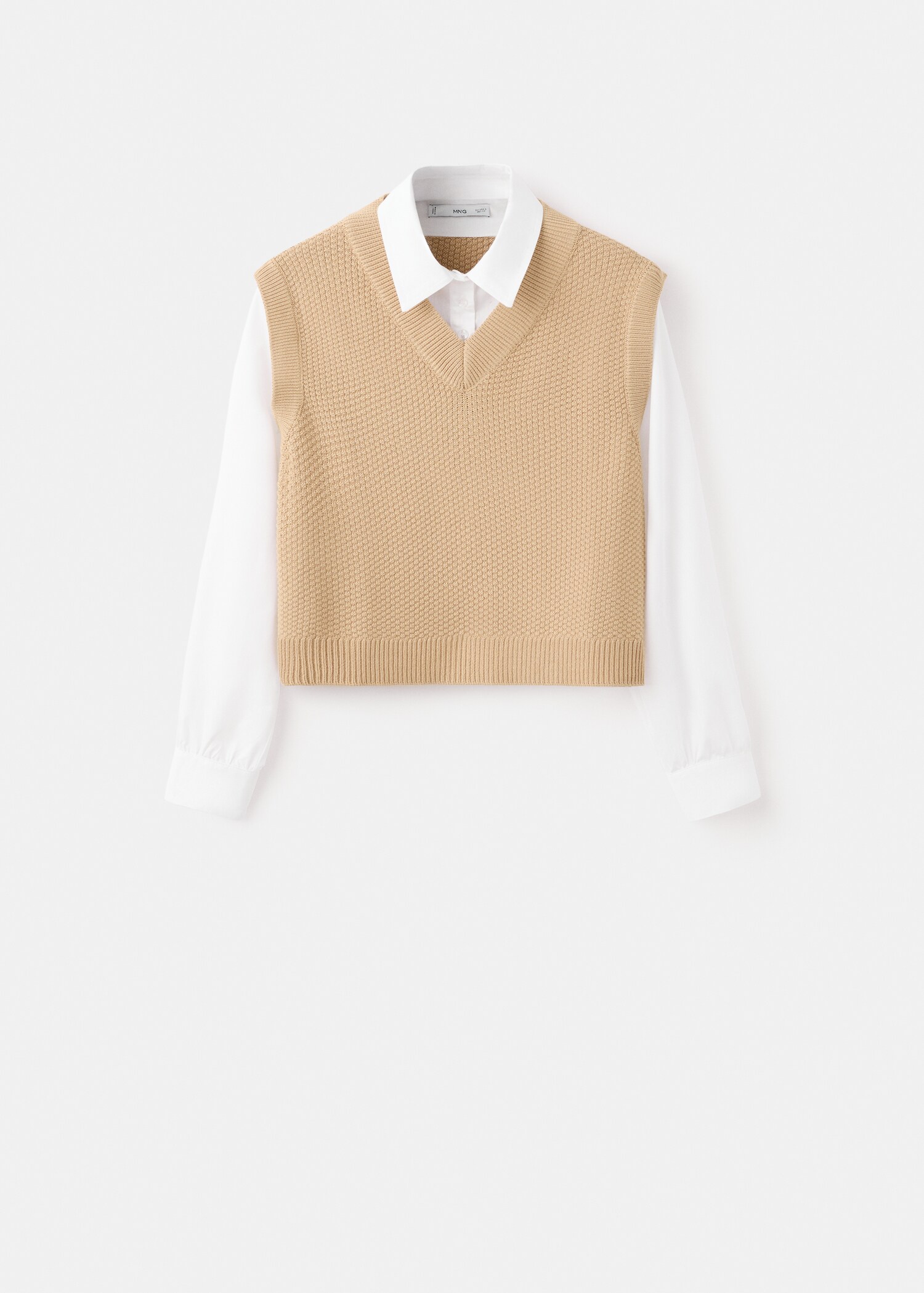 Mixed V-neck sweater - Article without model