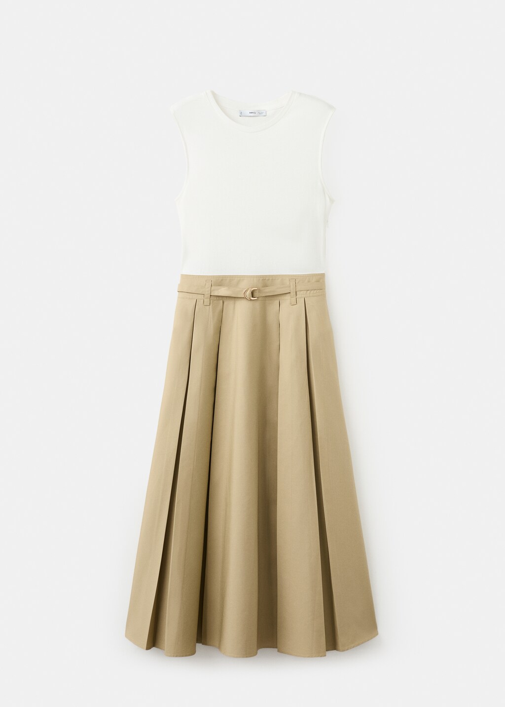 Mango Flared midi-dress with belt thumbnail