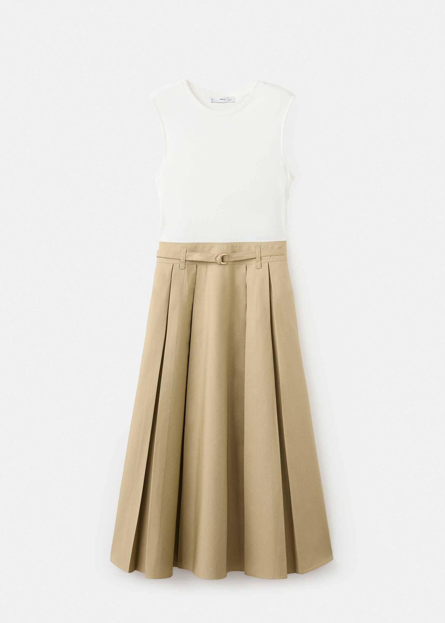 Flared midi-dress with belt - Article without model