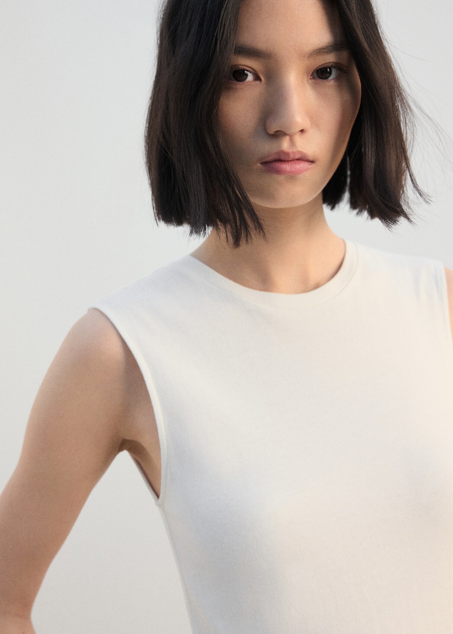 Flared midi-dress with belt - Details of the article 1