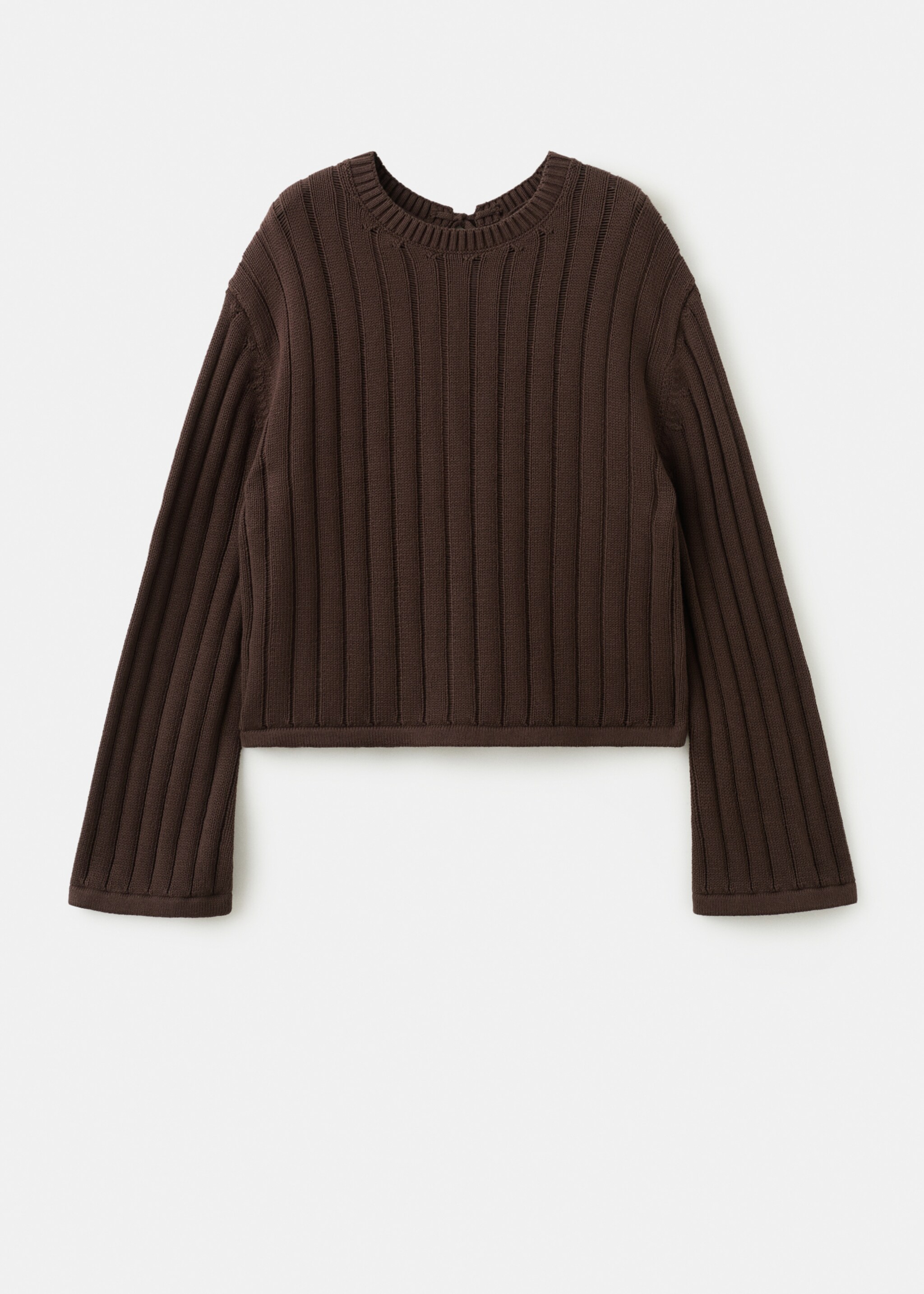 Jersey punto canalé - Artículo sin modelo, Marrón. Ref: 27012546-00.